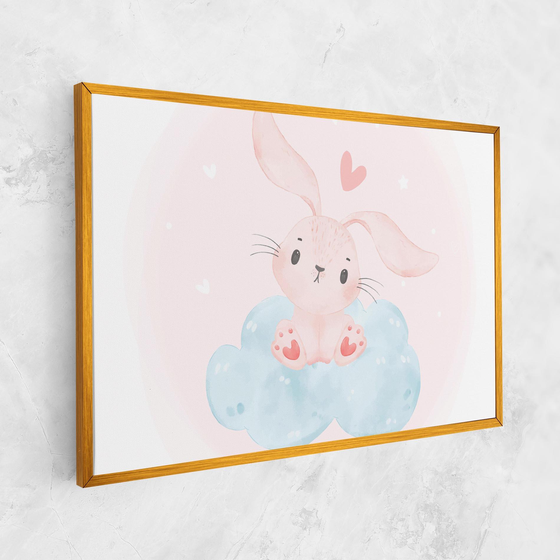 Leinwandbild Cloud Pink Bunny mockup 1