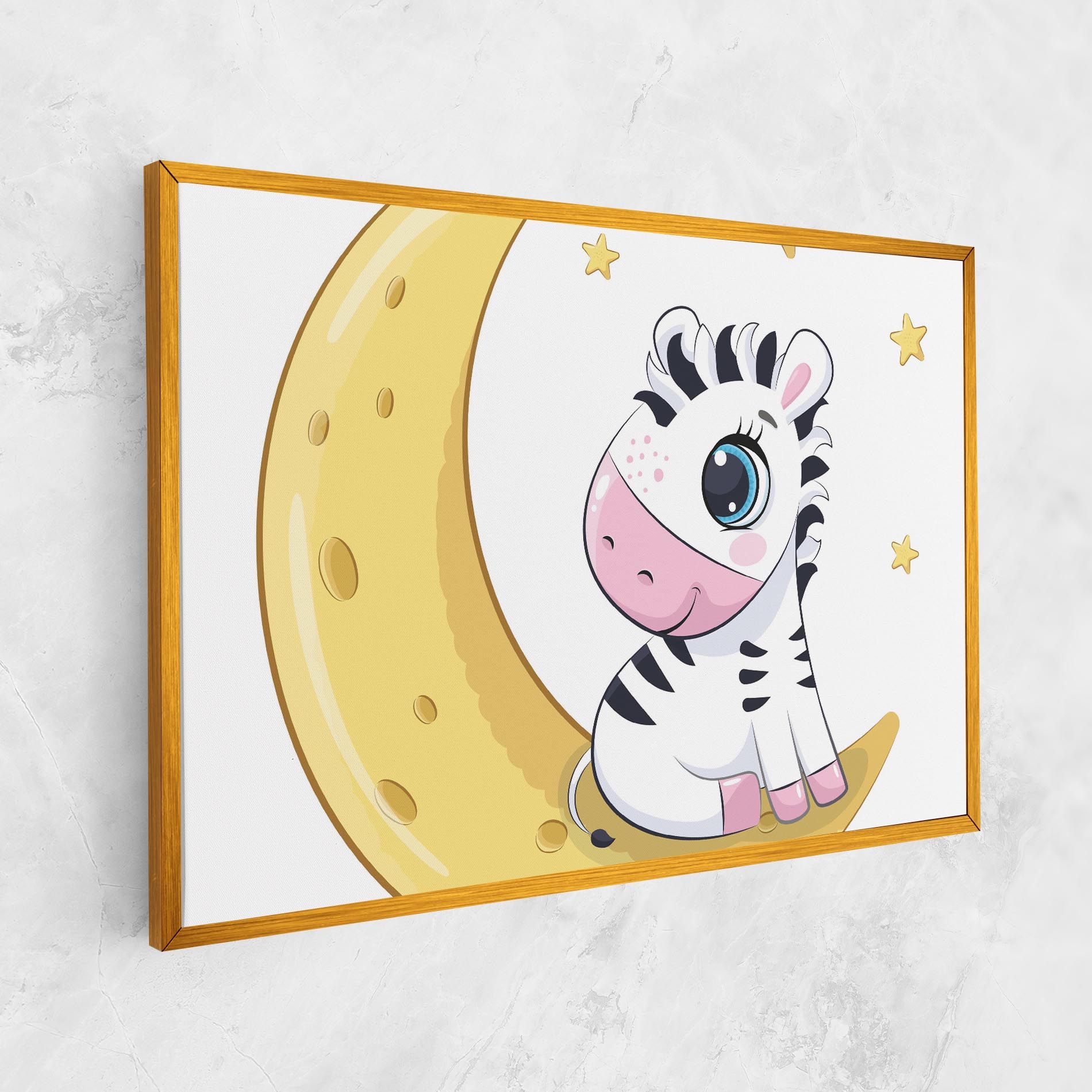 Cute Zebra Moon mockup 1