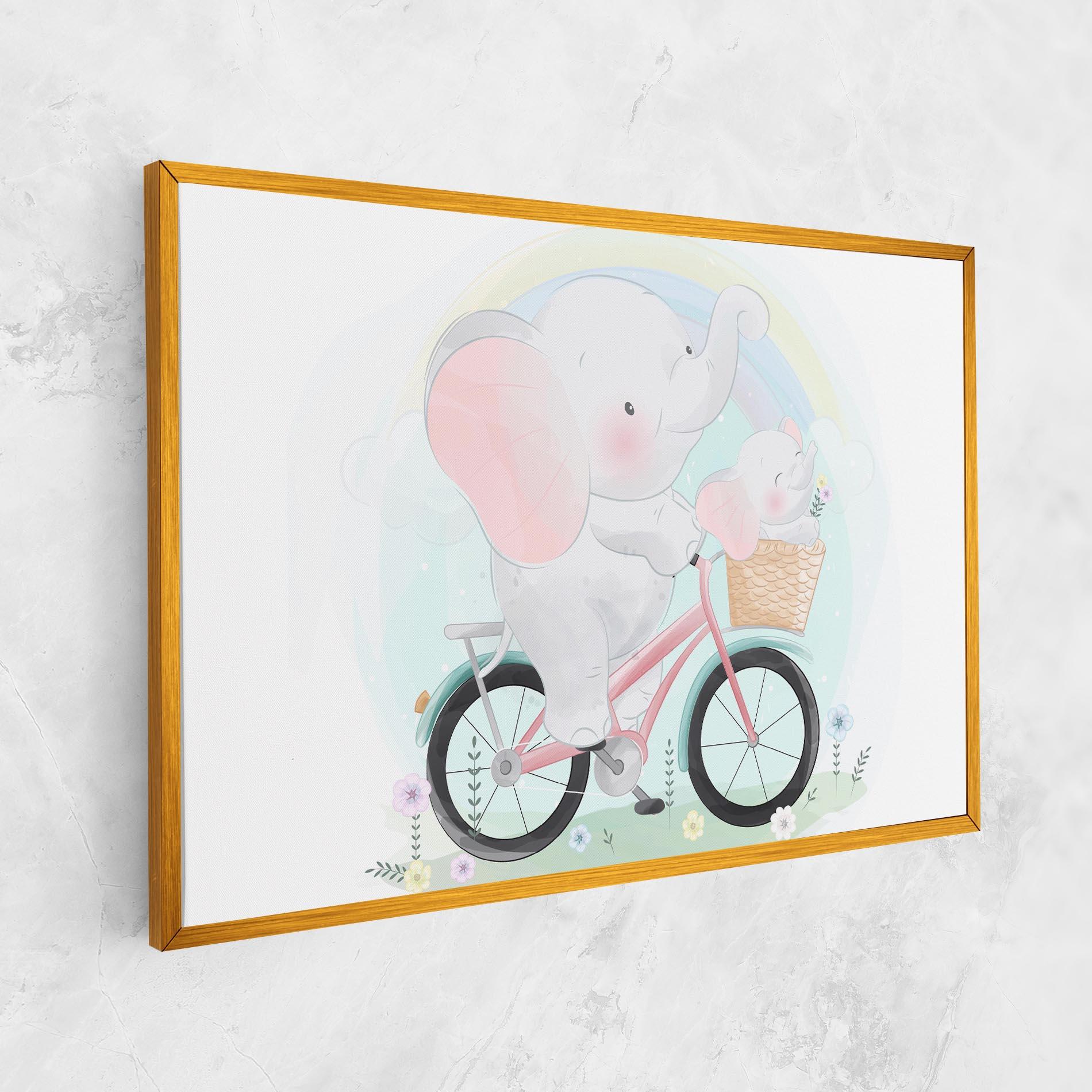 Leinwandbild Elephant Bike mockup 1