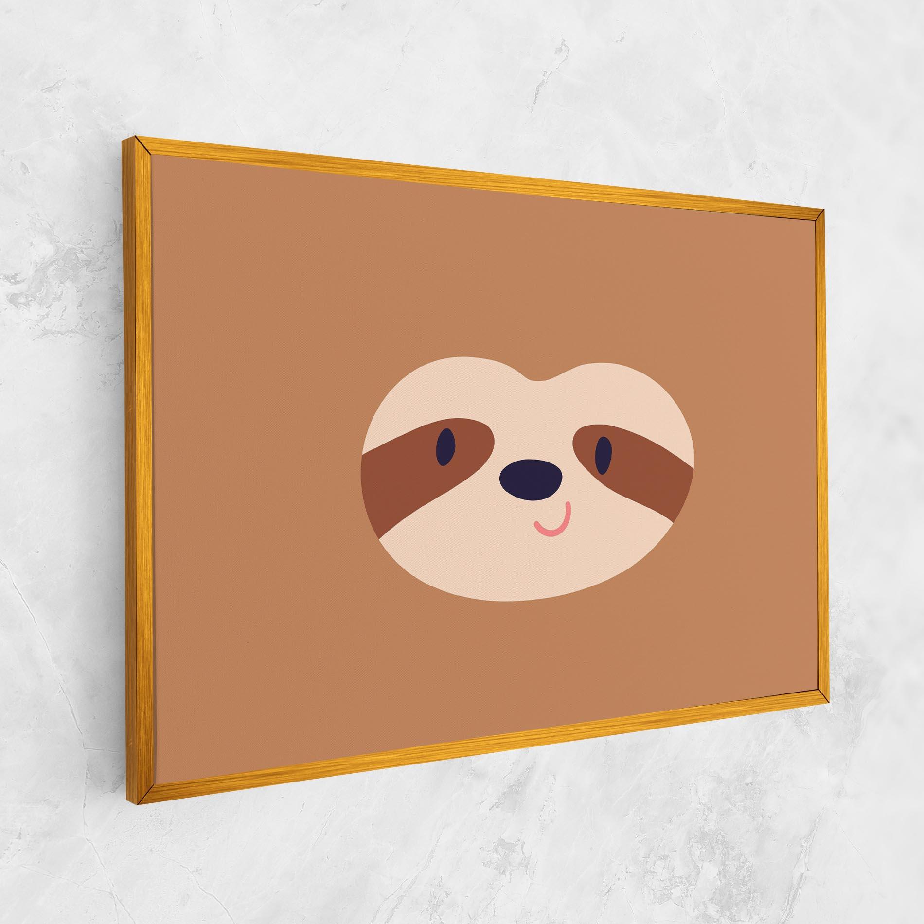 Leinwandbild Sloth Face Portrait mockup 1
