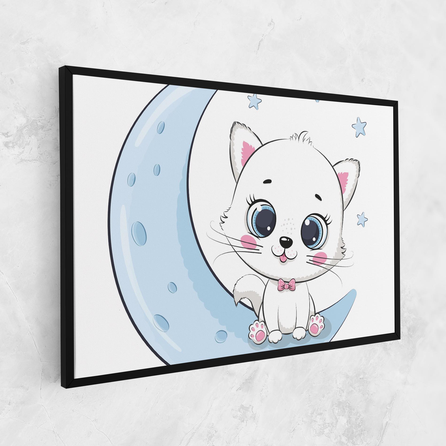 Leinwandbild Blue Moon Cat mockup 1