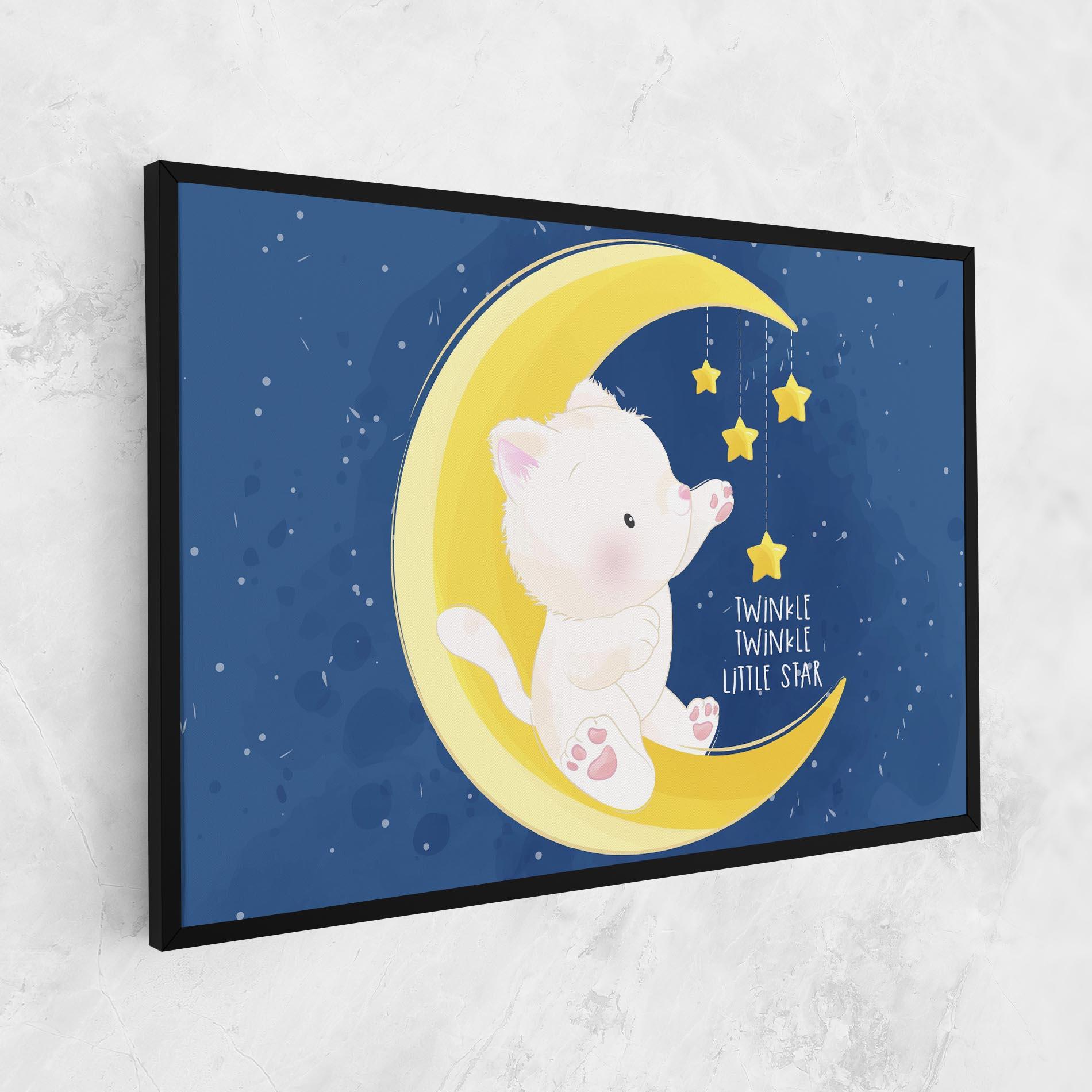 Leinwandbild Cat Moon Star mockup 1