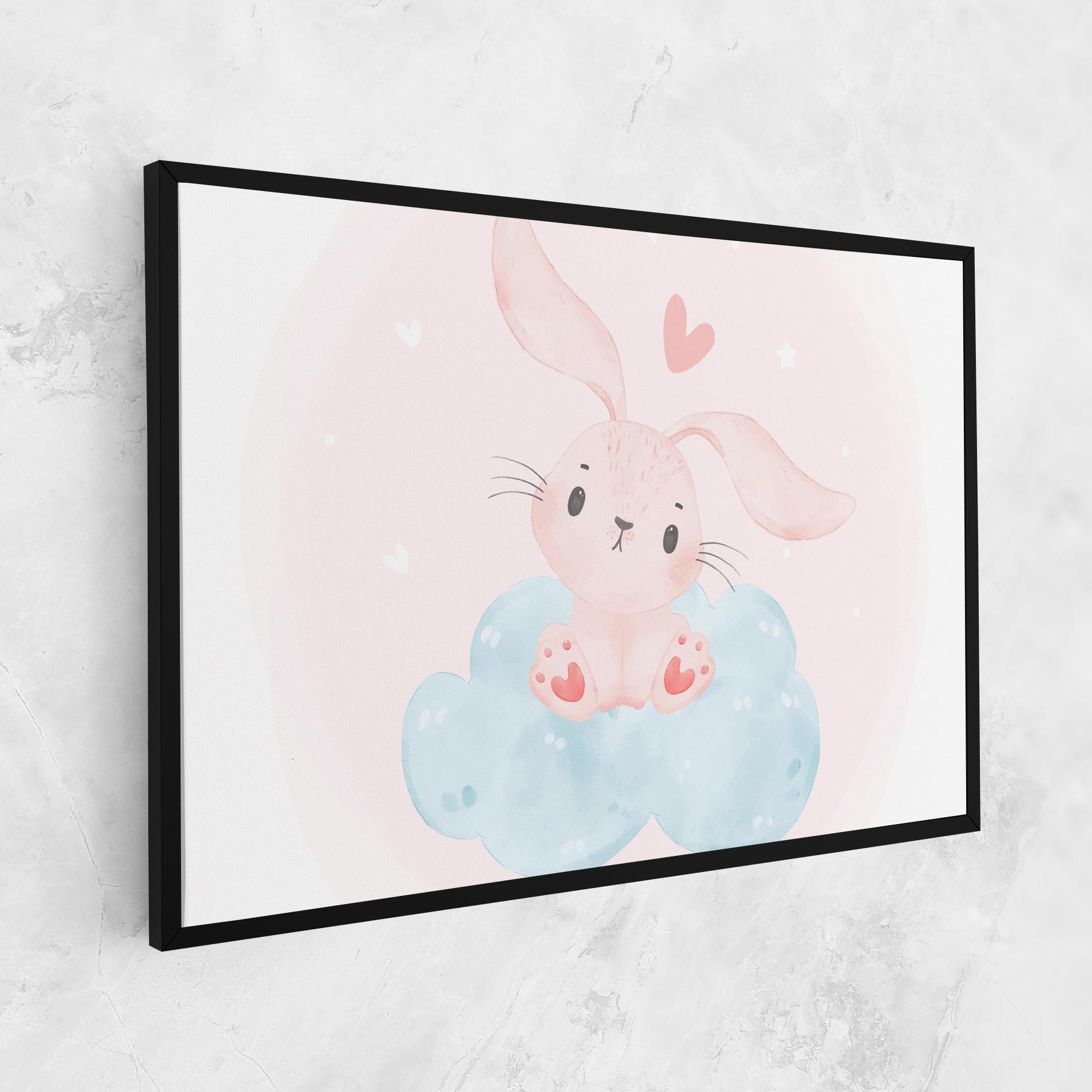 Leinwandbild Cloud Pink Bunny mockup 1