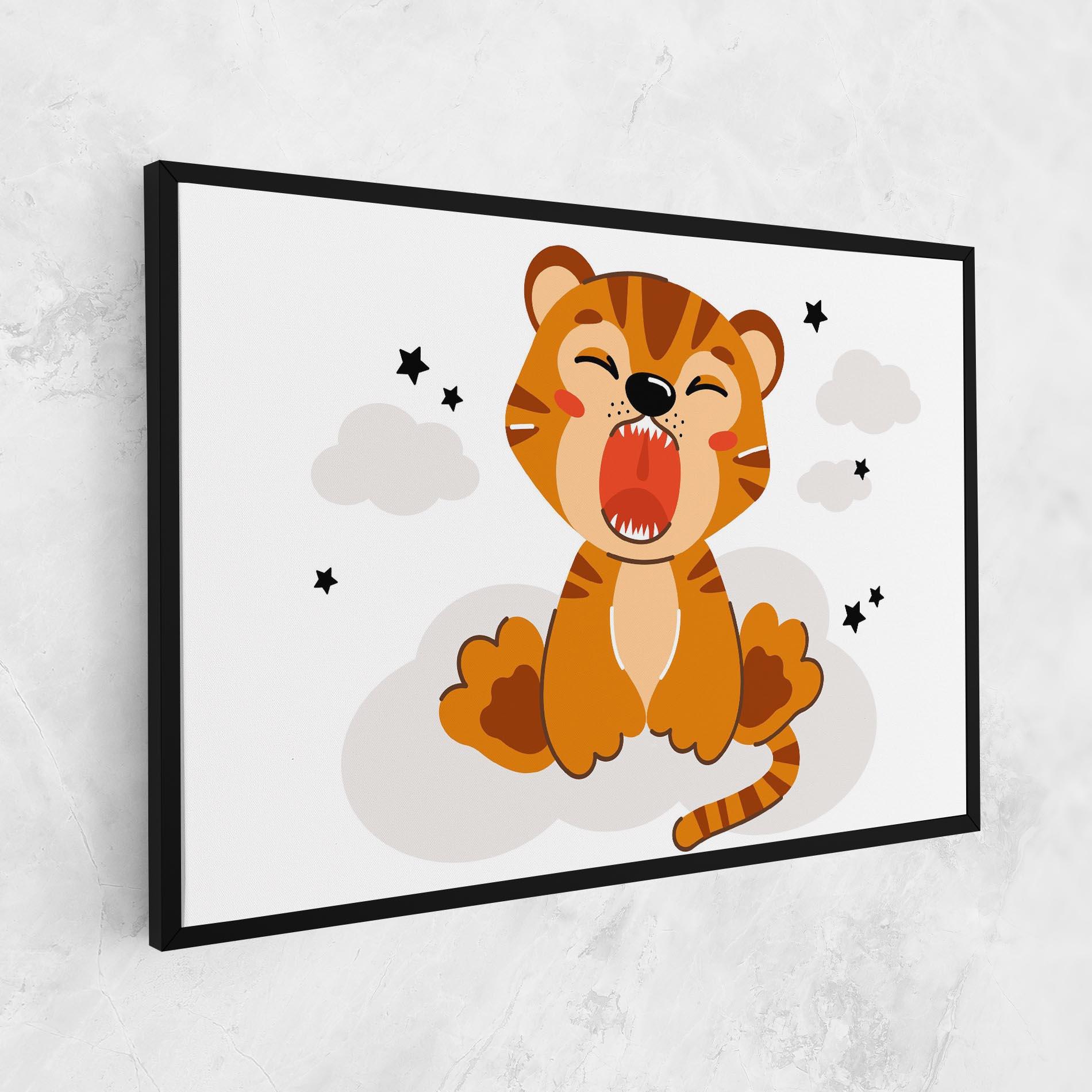 Leinwandbild Cute Sleepy Tiger mockup 1