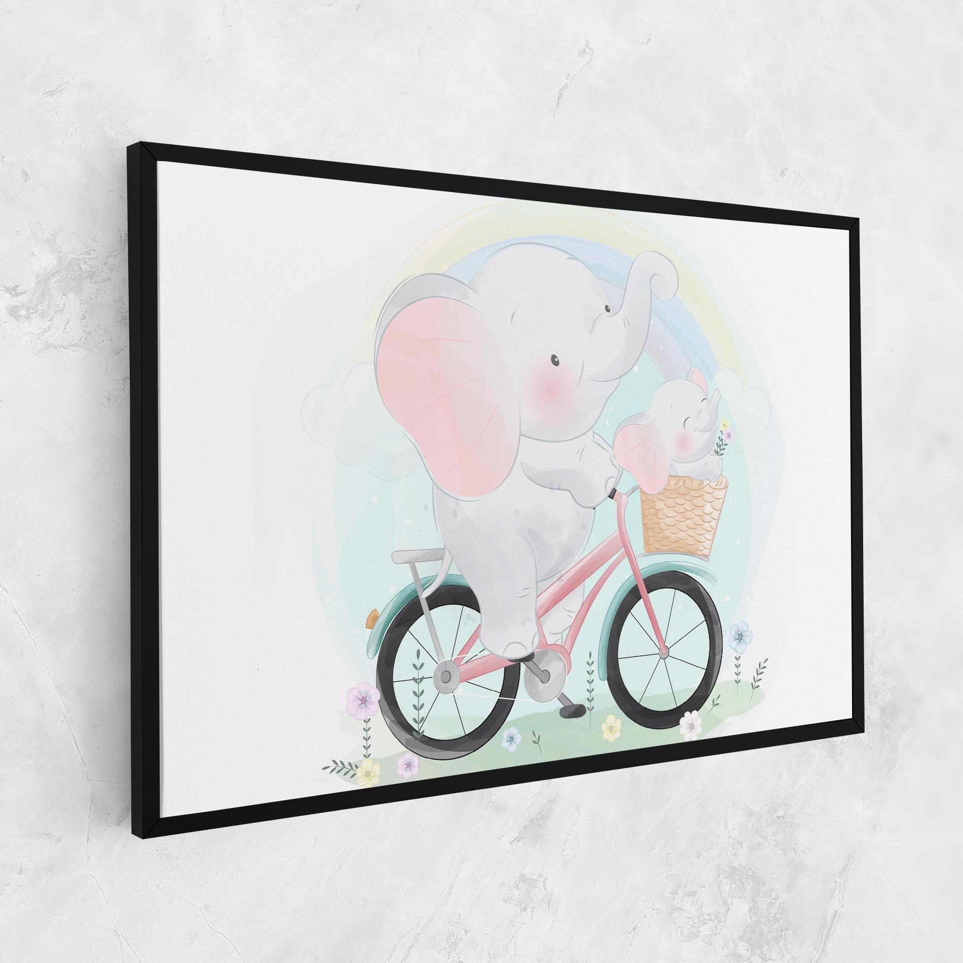 Leinwandbild Elephant Bike mockup 1