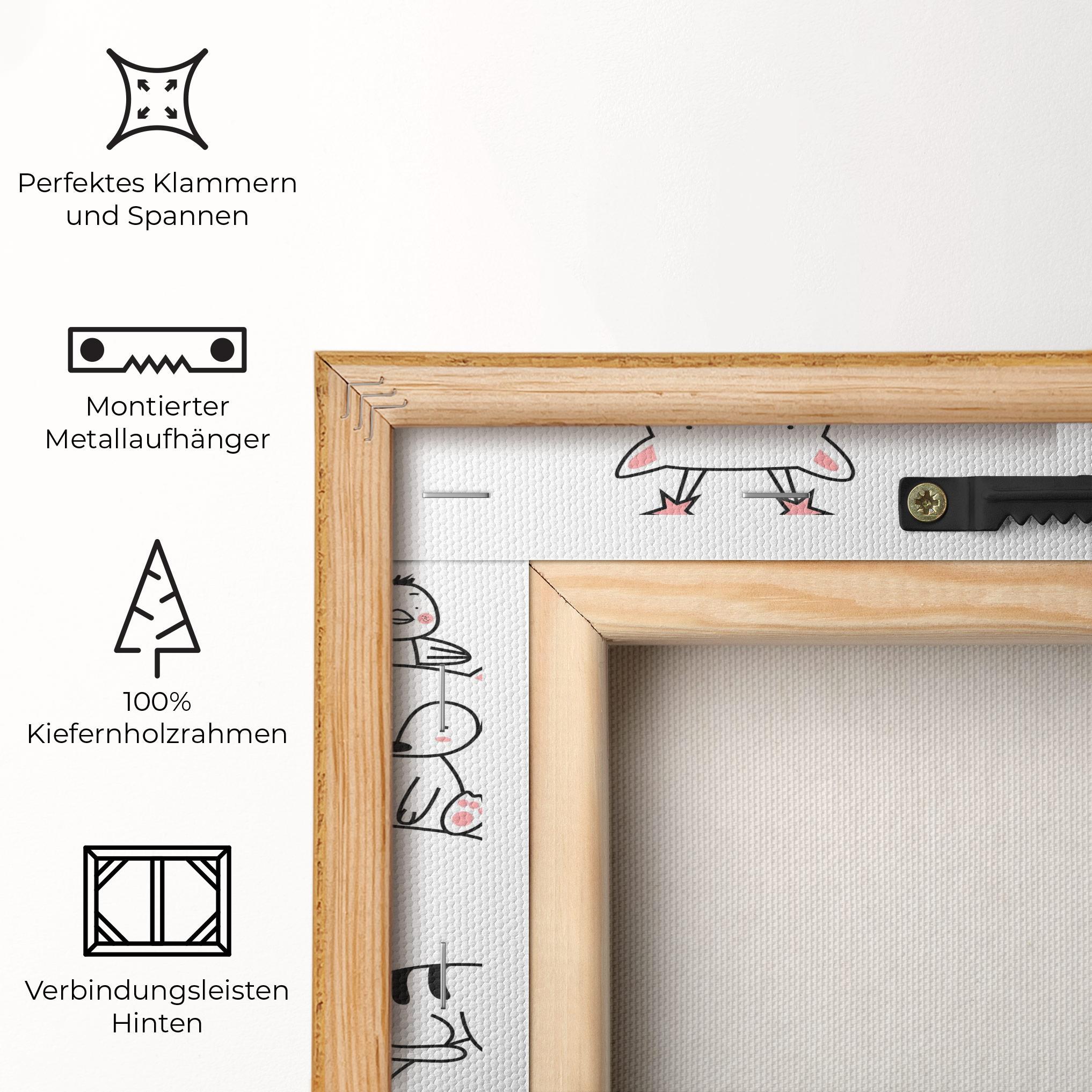 Leinwandbild Be Happy Animals mockup 5