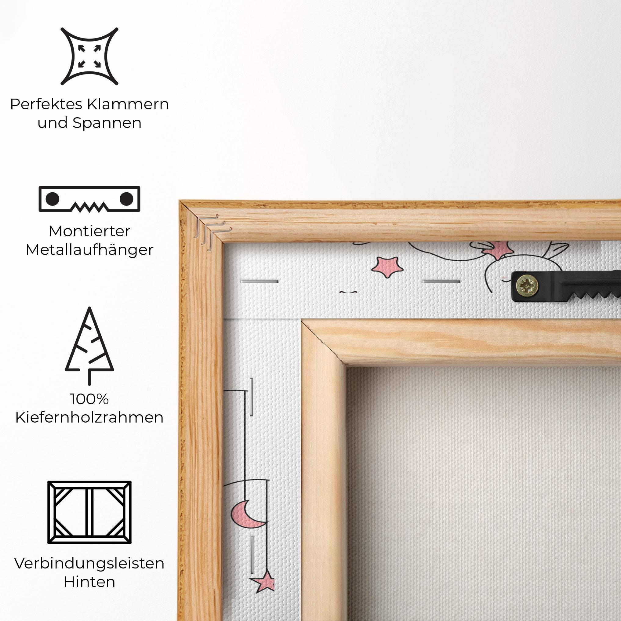 Leinwandbild Be Happy Day mockup 5