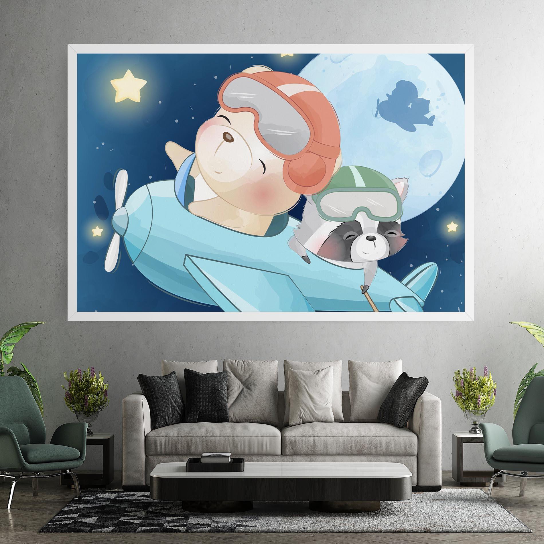 Leinwandbild Bear Flying Star mockup 7