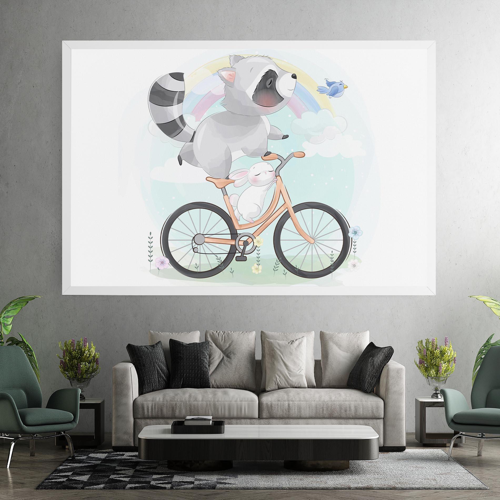 Leinwandbild Bike Ride Animal mockup 7