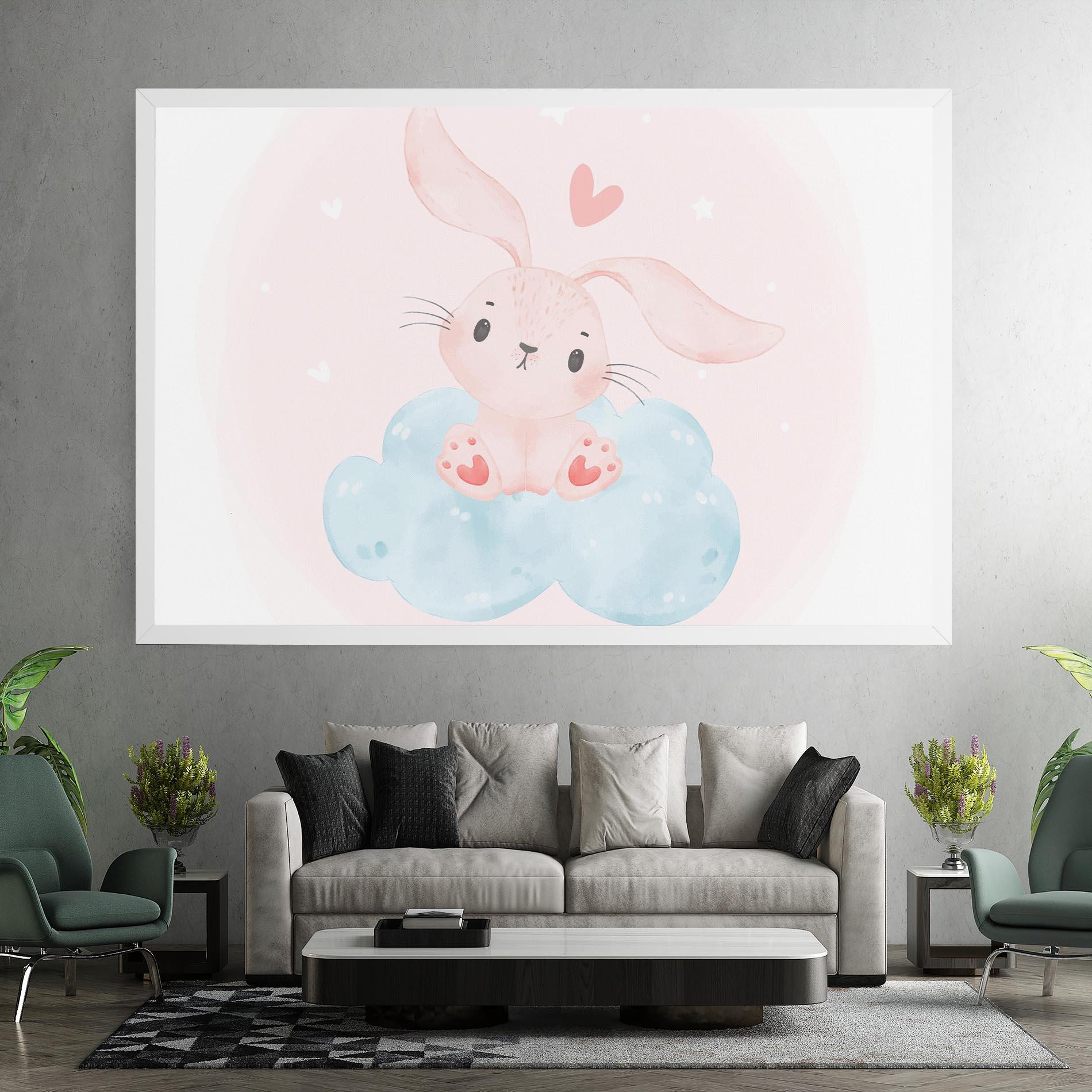 Leinwandbild Cloud Pink Bunny mockup 7