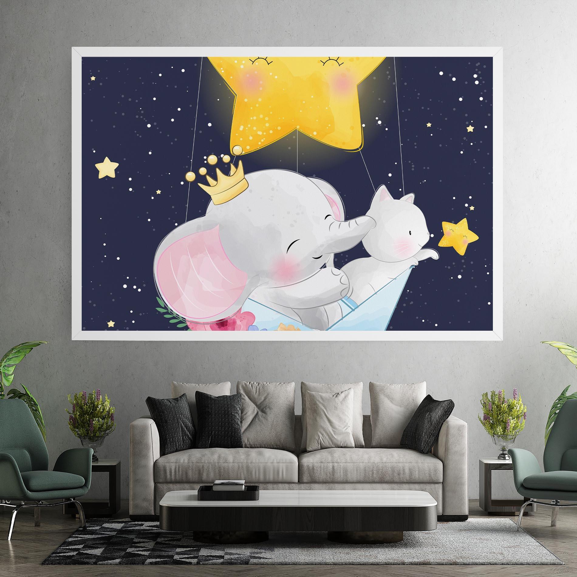 Leinwandbild Elephant Cat mockup 7