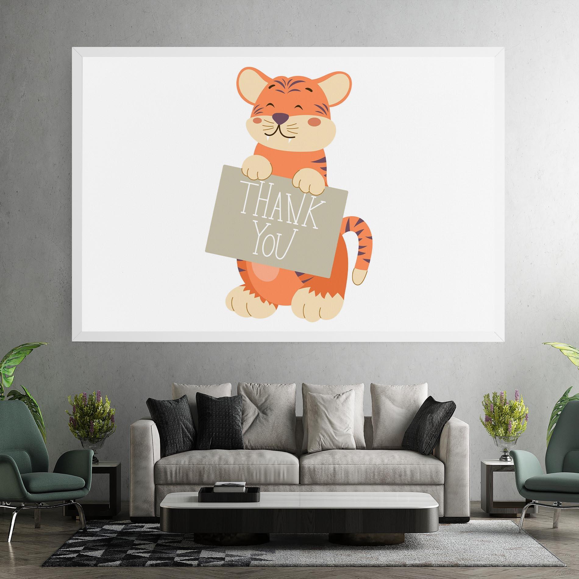 Leinwandbild Tiger Thank U mockup 7
