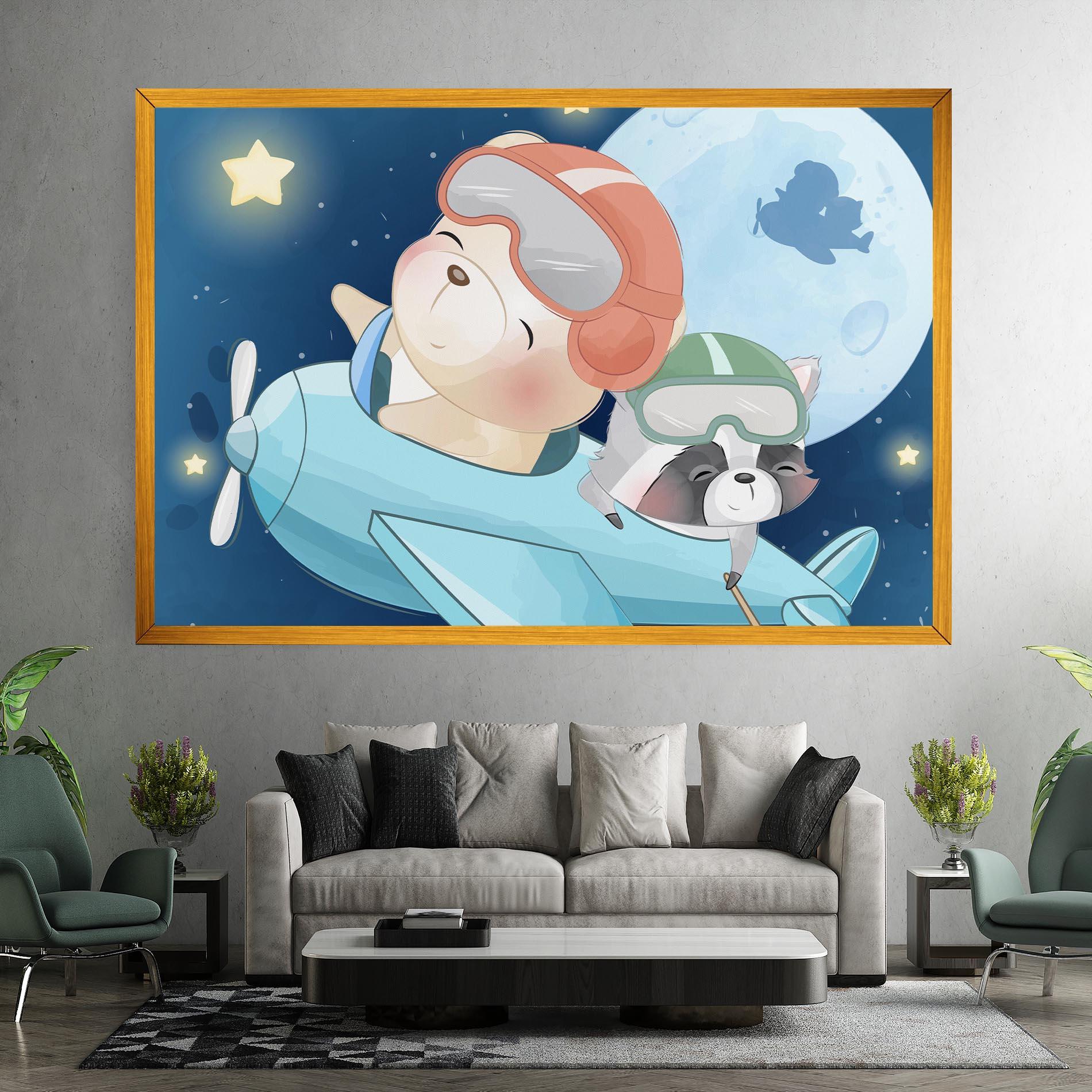 Leinwandbild Bear Flying Star mockup 7
