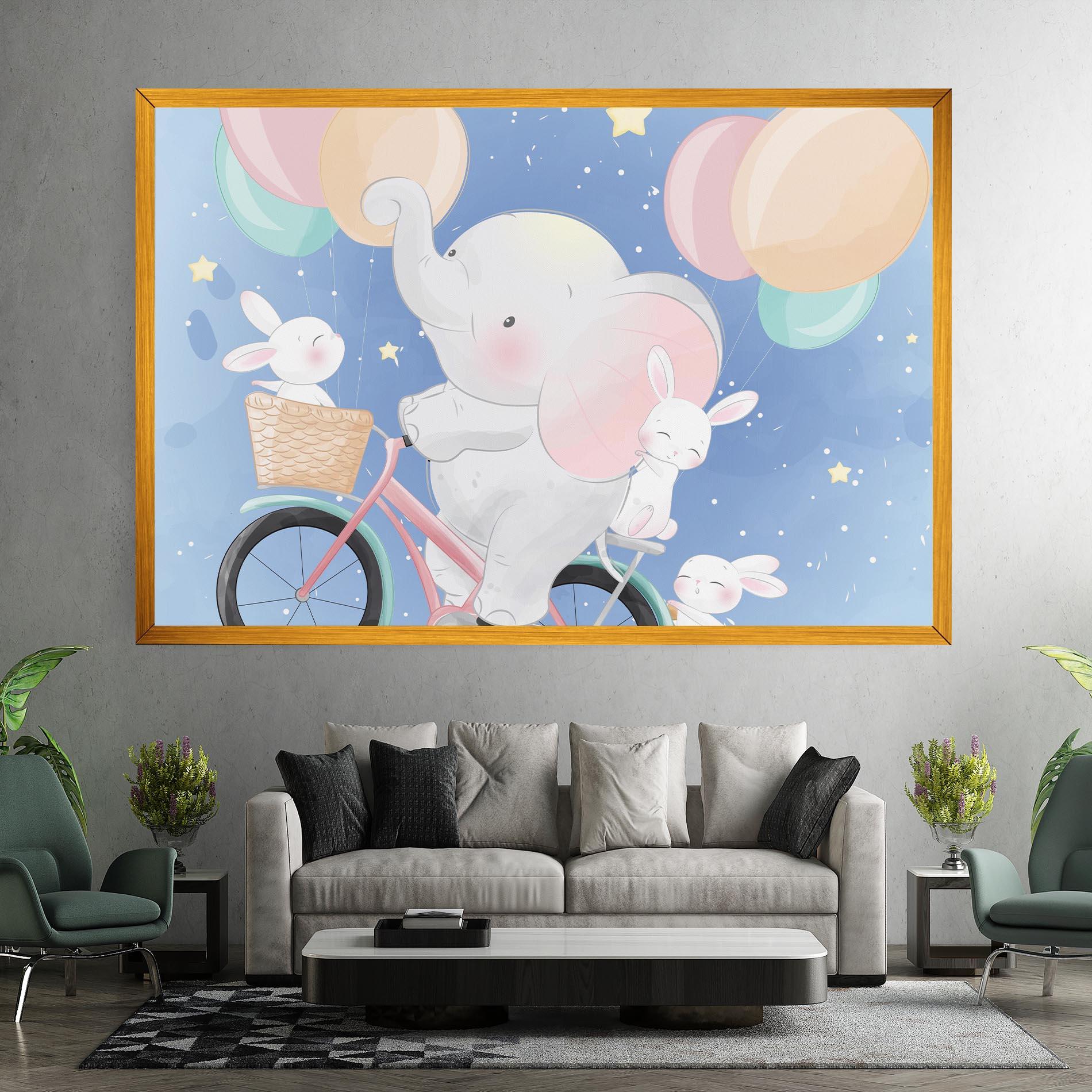 Leinwandbild Bike Elephant mockup 7