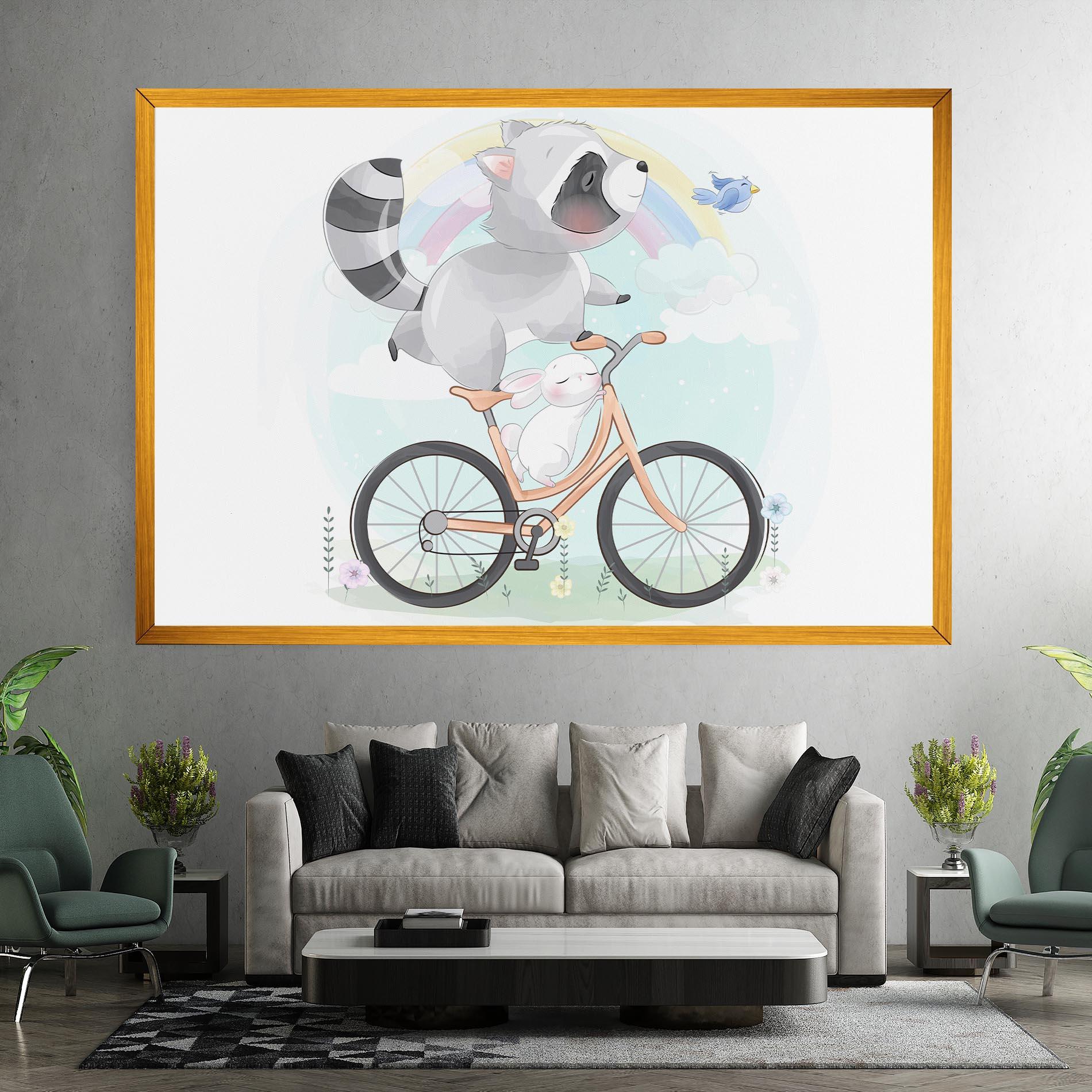Leinwandbild Bike Ride Animal mockup 7