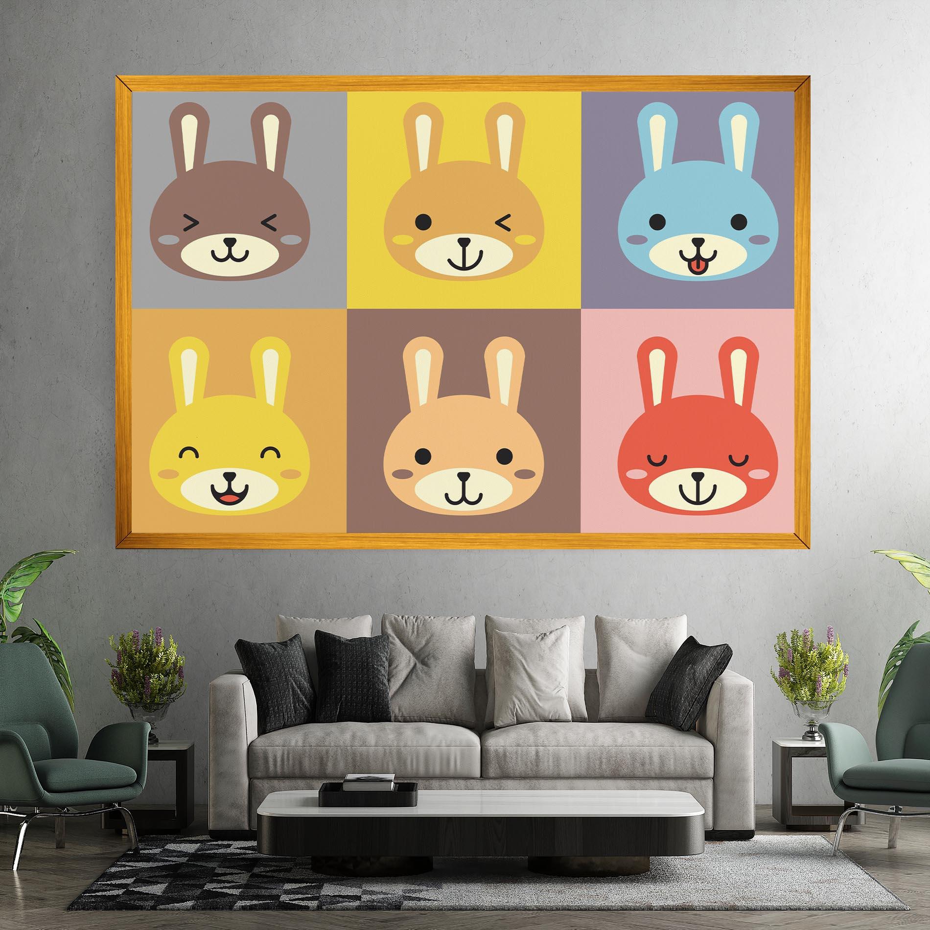 Leinwandbild Bunny Colors mockup 7