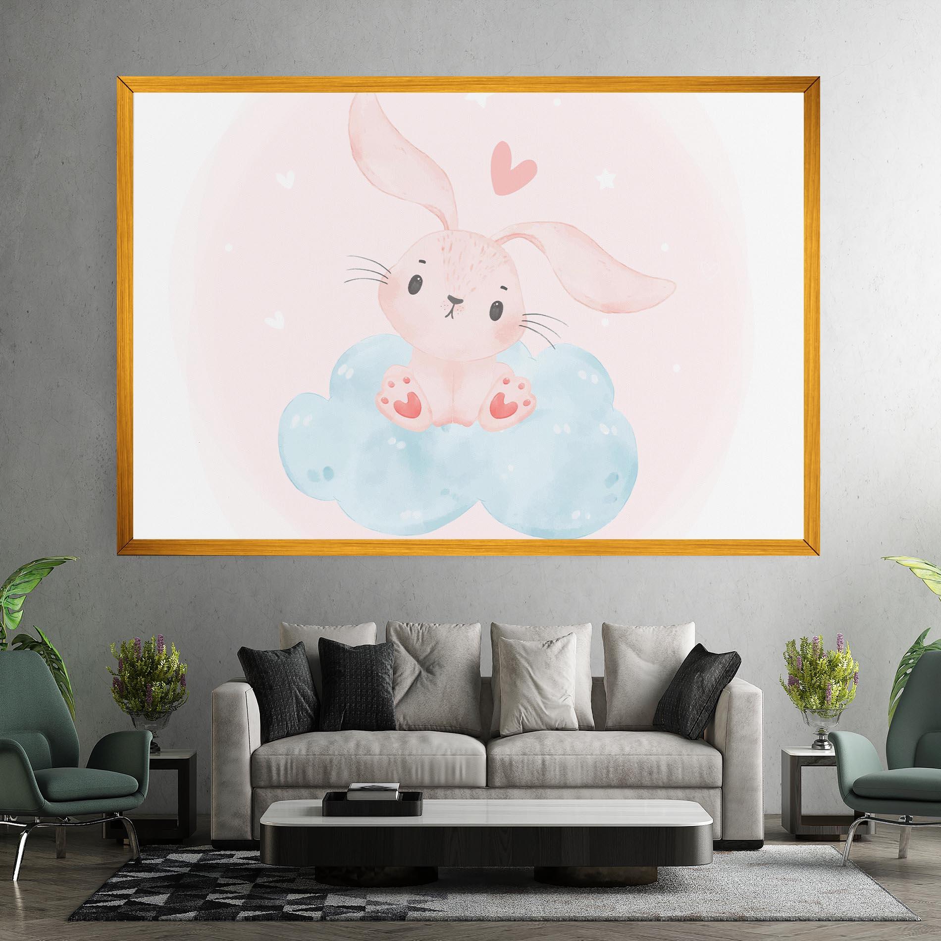 Leinwandbild Cloud Pink Bunny mockup 7