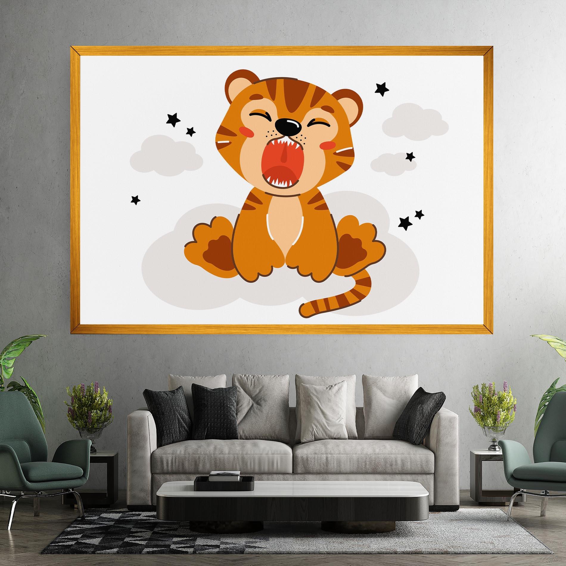 Leinwandbild Cute Sleepy Tiger mockup 7