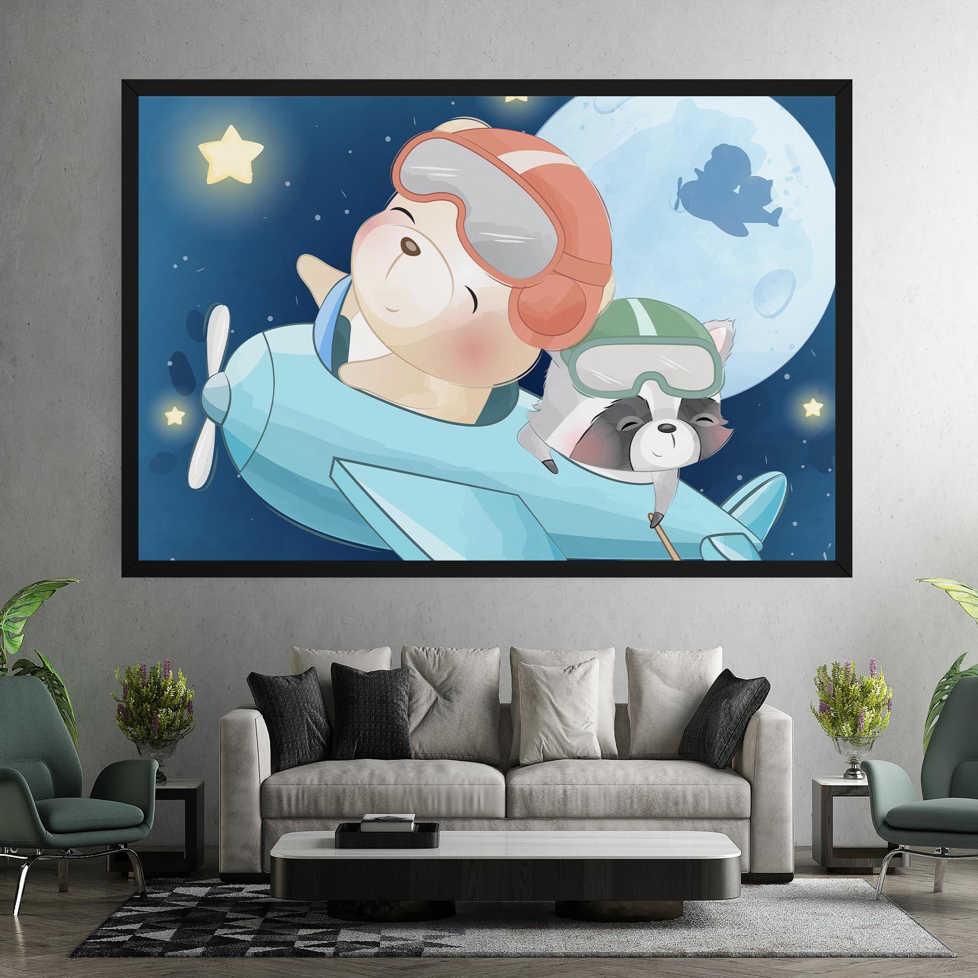 Leinwandbild Bear Flying Star mockup 7