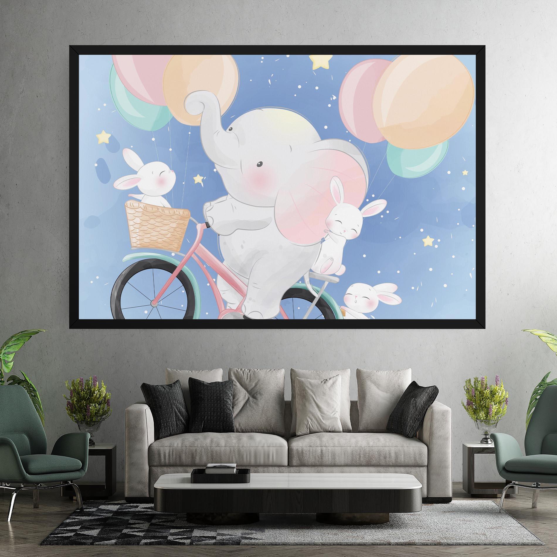 Leinwandbild Bike Elephant mockup 7