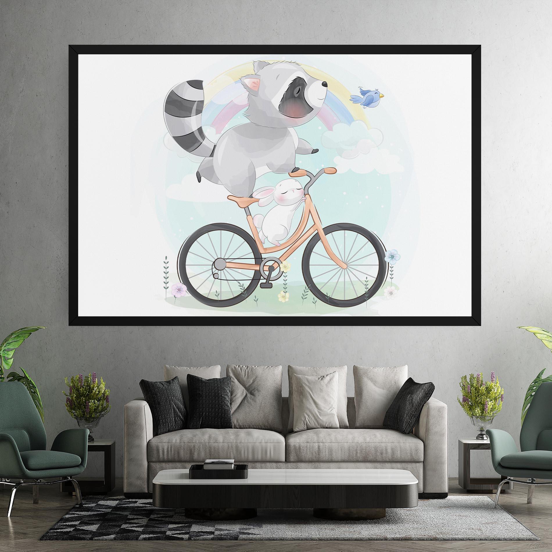 Leinwandbild Bike Ride Animal mockup 7