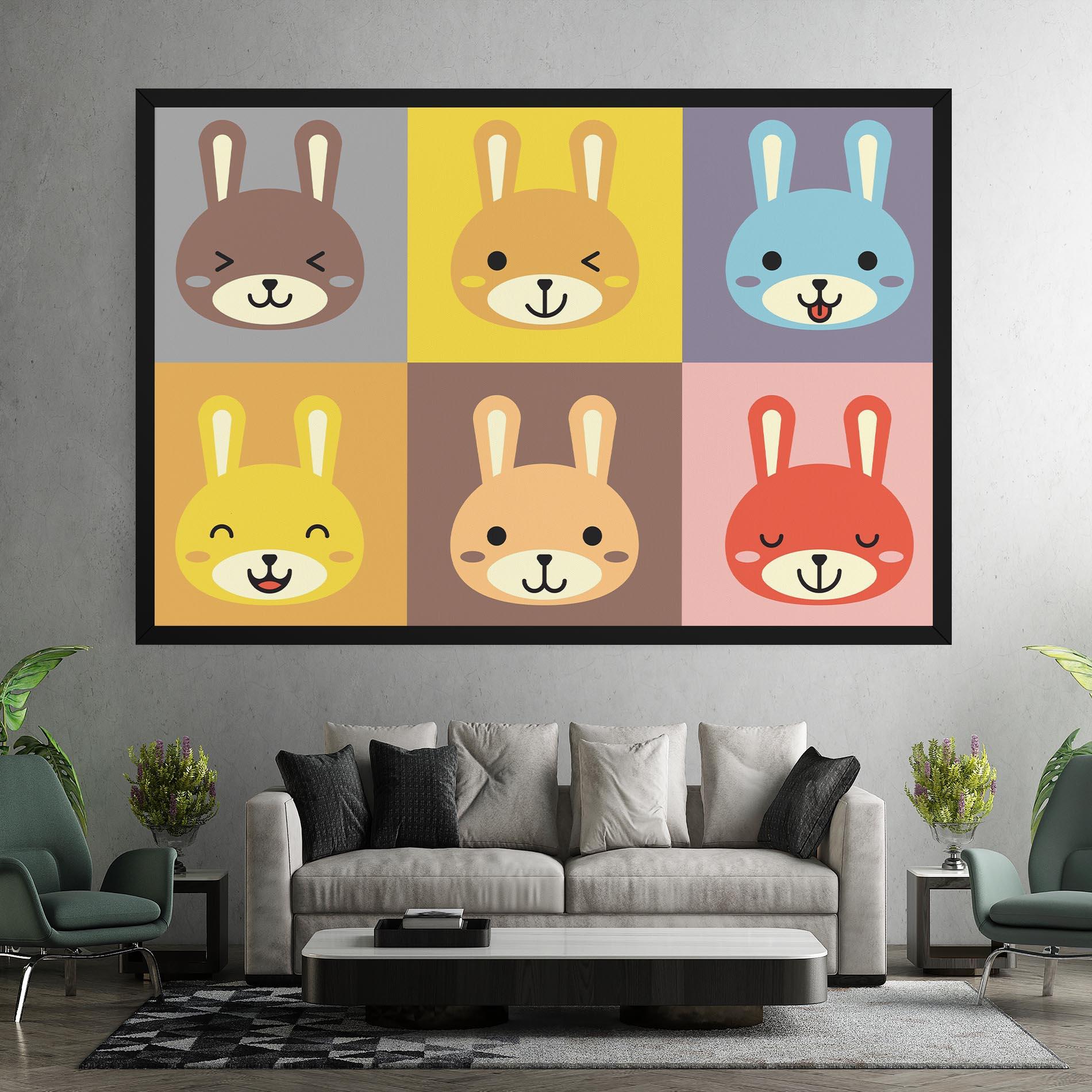 Leinwandbild Bunny Colors mockup 7