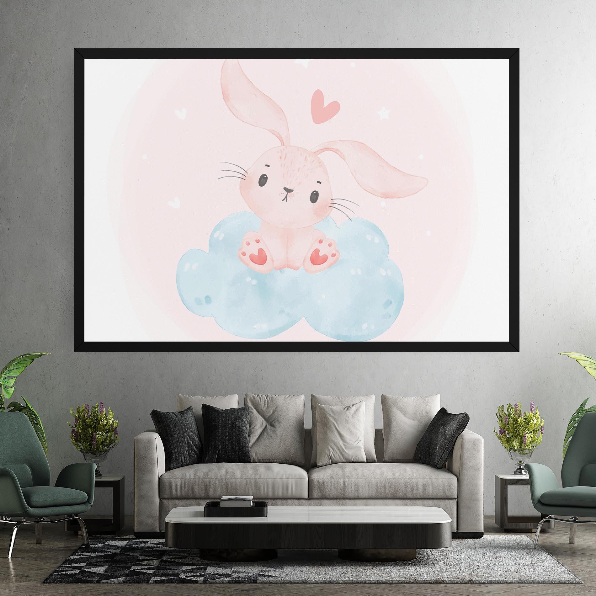 Leinwandbild Cloud Pink Bunny mockup 7