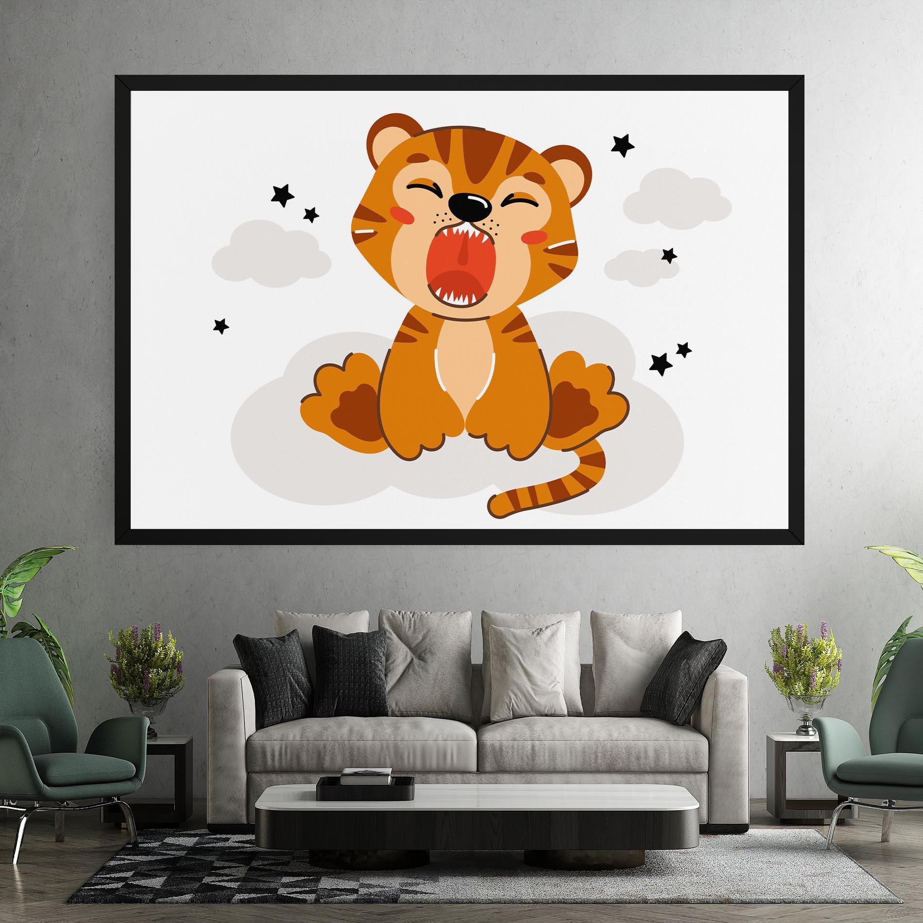 Leinwandbild Cute Sleepy Tiger mockup 7