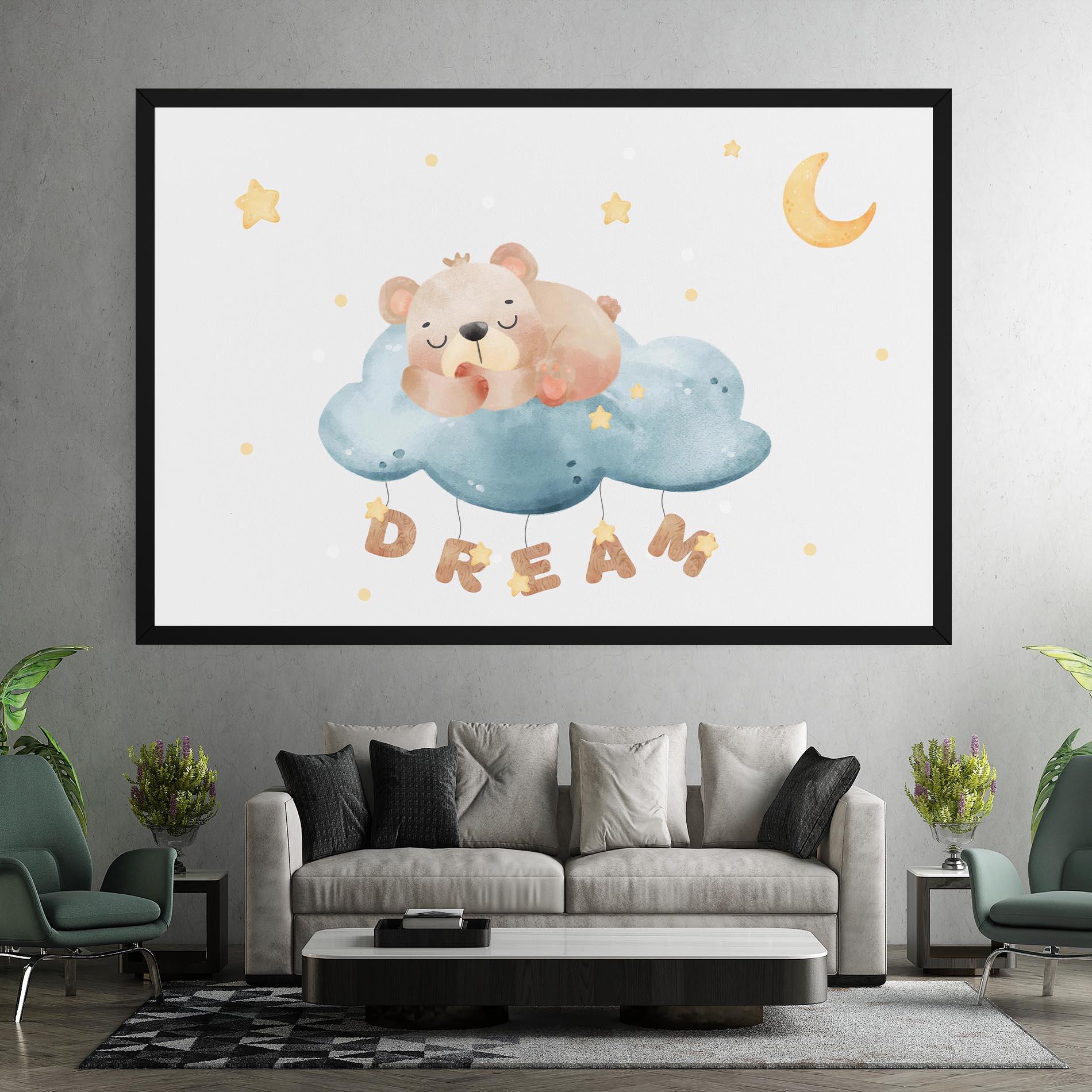 Leinwandbild Dream Sleepy Bear mockup 7