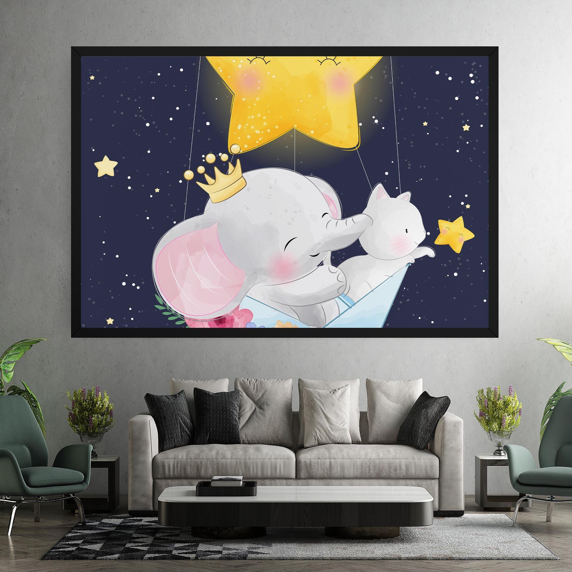 Leinwandbild Elephant Cat mockup 7