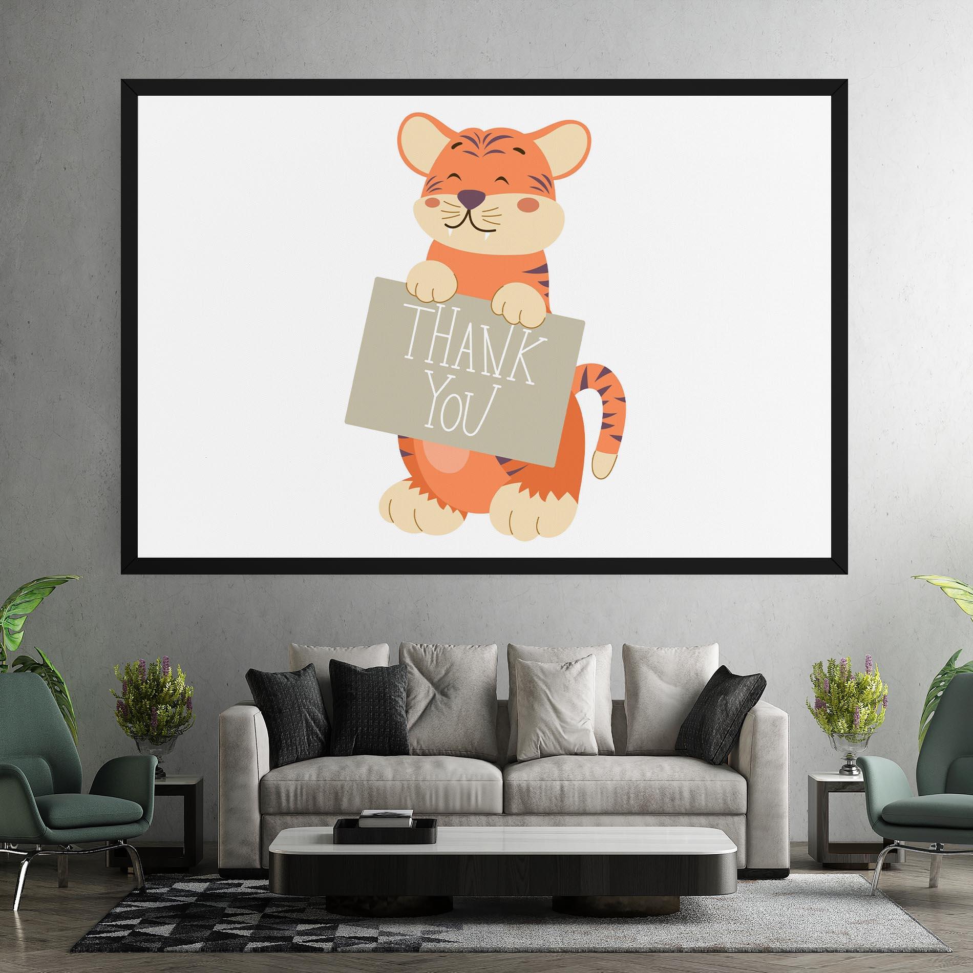 Leinwandbild Tiger Thank U mockup 7