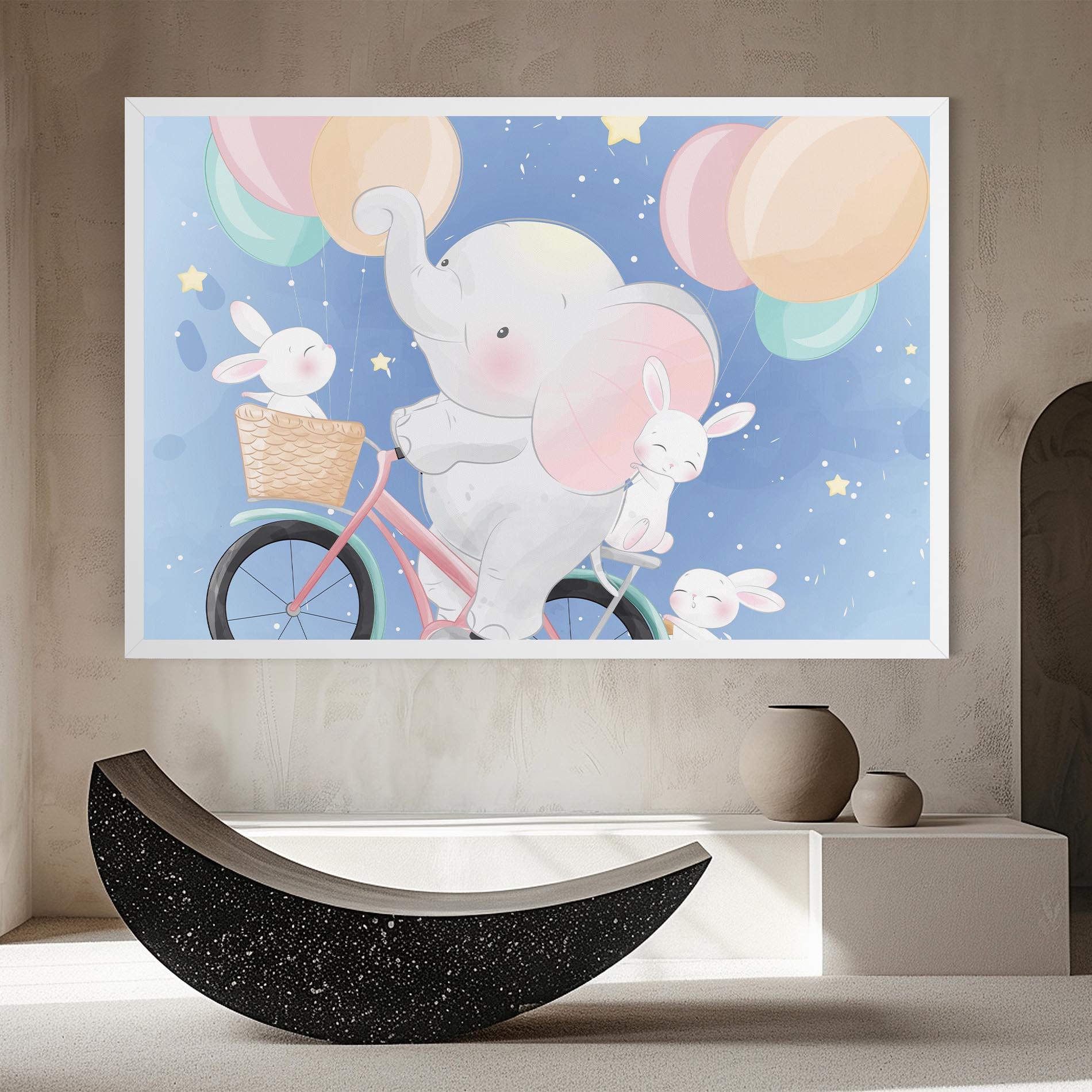 Leinwandbild Bike Elephant mockup 8