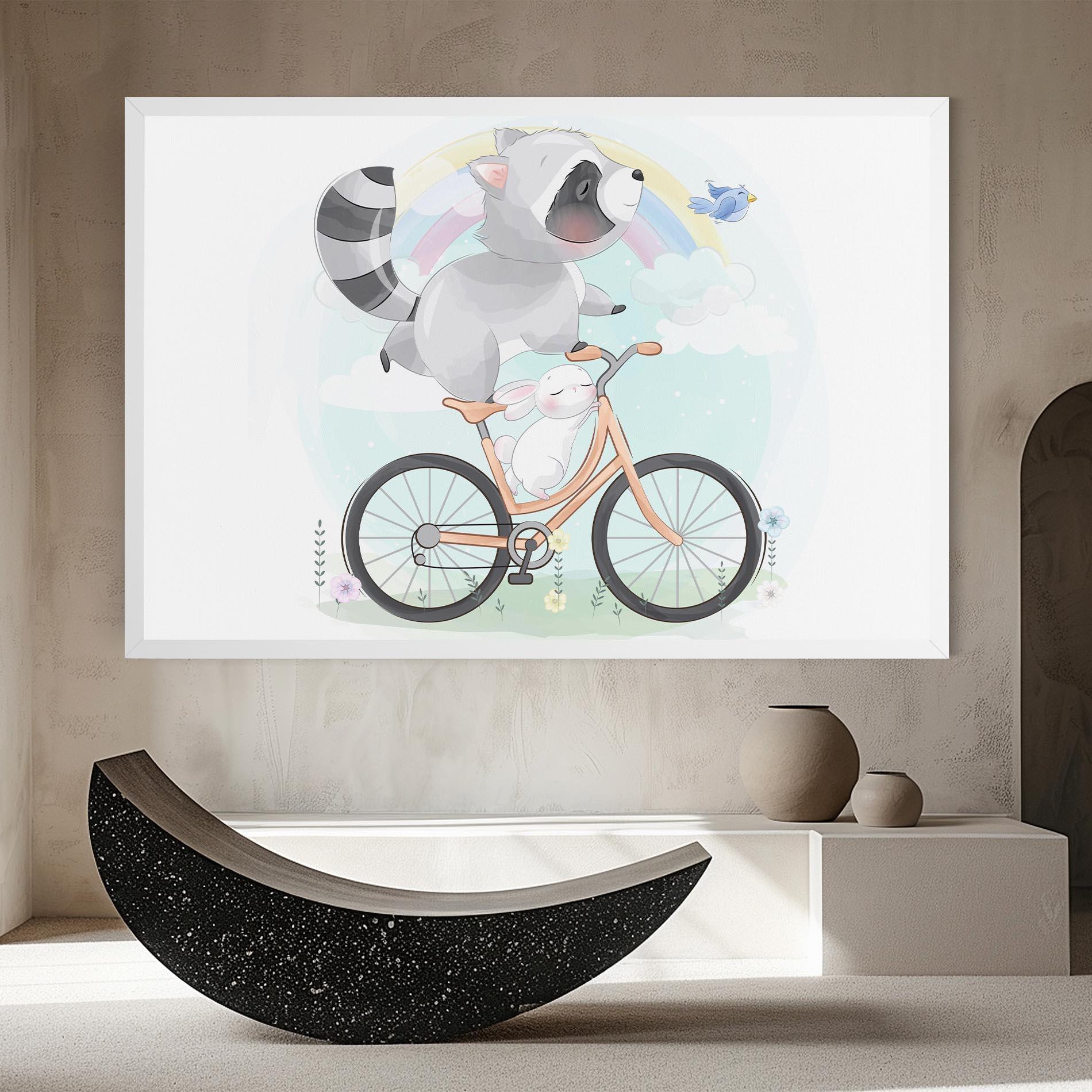 Leinwandbild Bike Ride Animal mockup 8