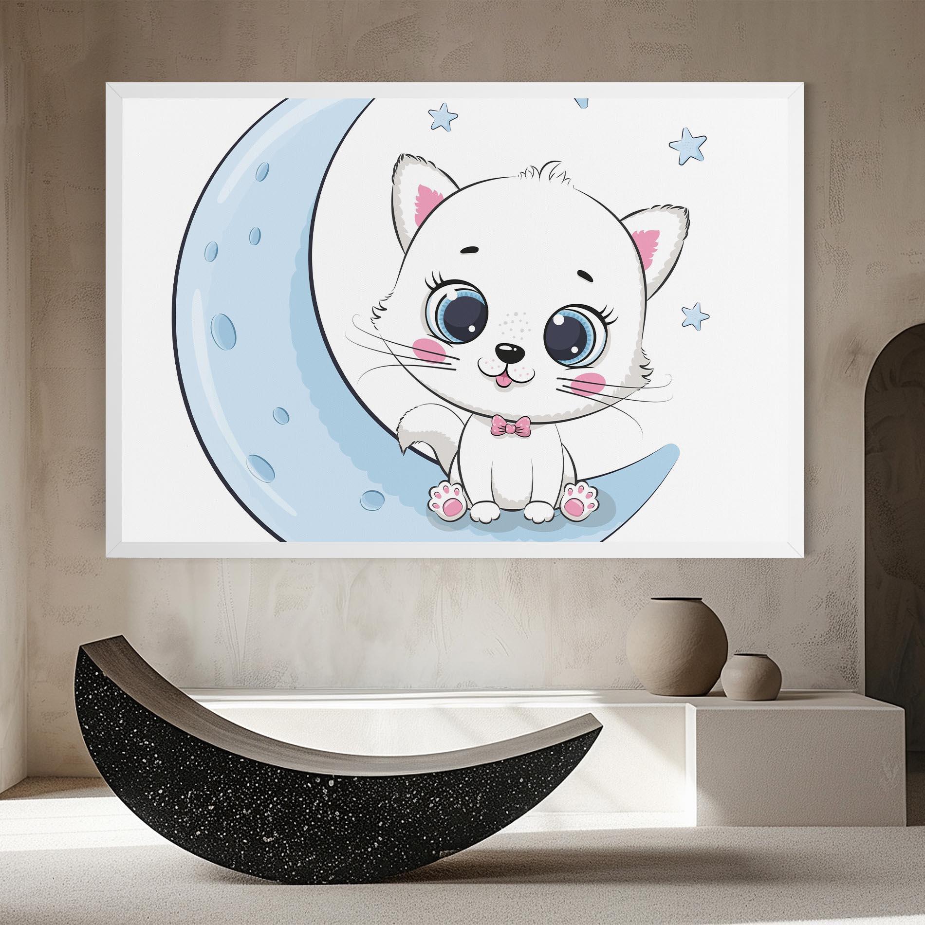 Leinwandbild Blue Moon Cat mockup 8
