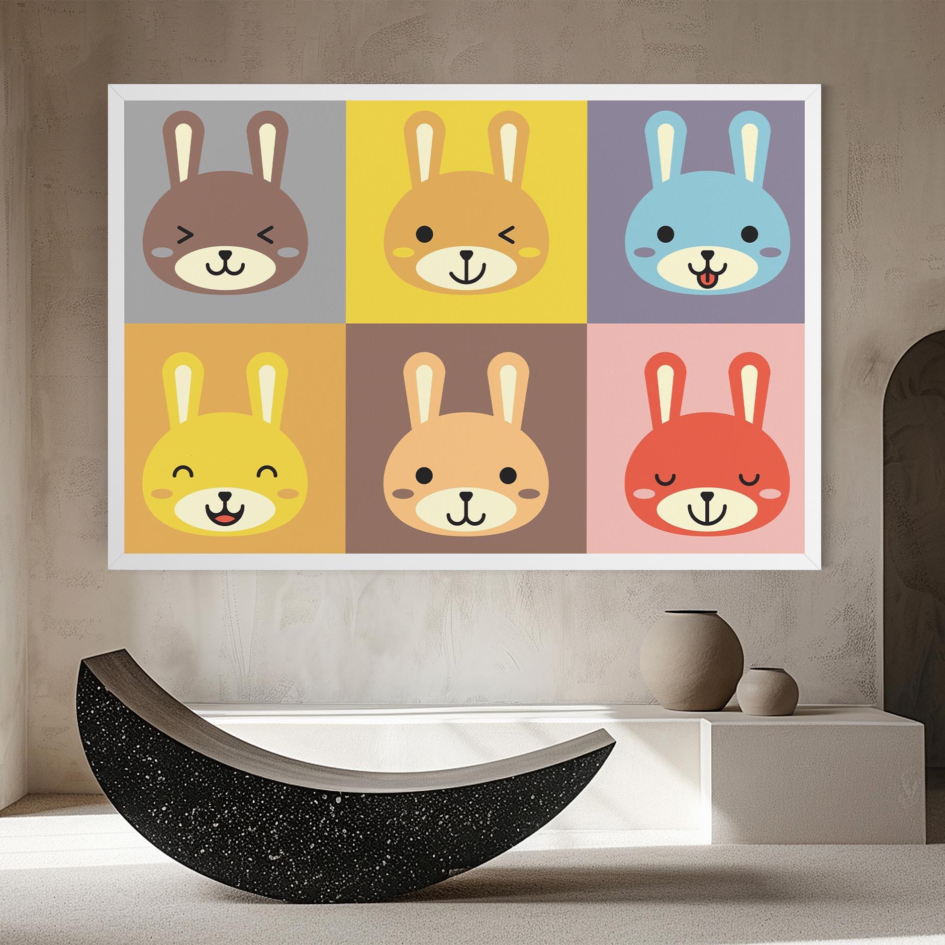 Leinwandbild Bunny Colors mockup 8