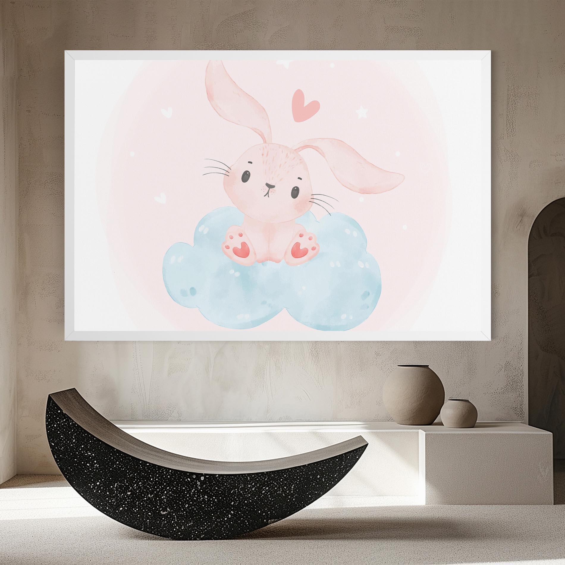 Leinwandbild Cloud Pink Bunny mockup 8