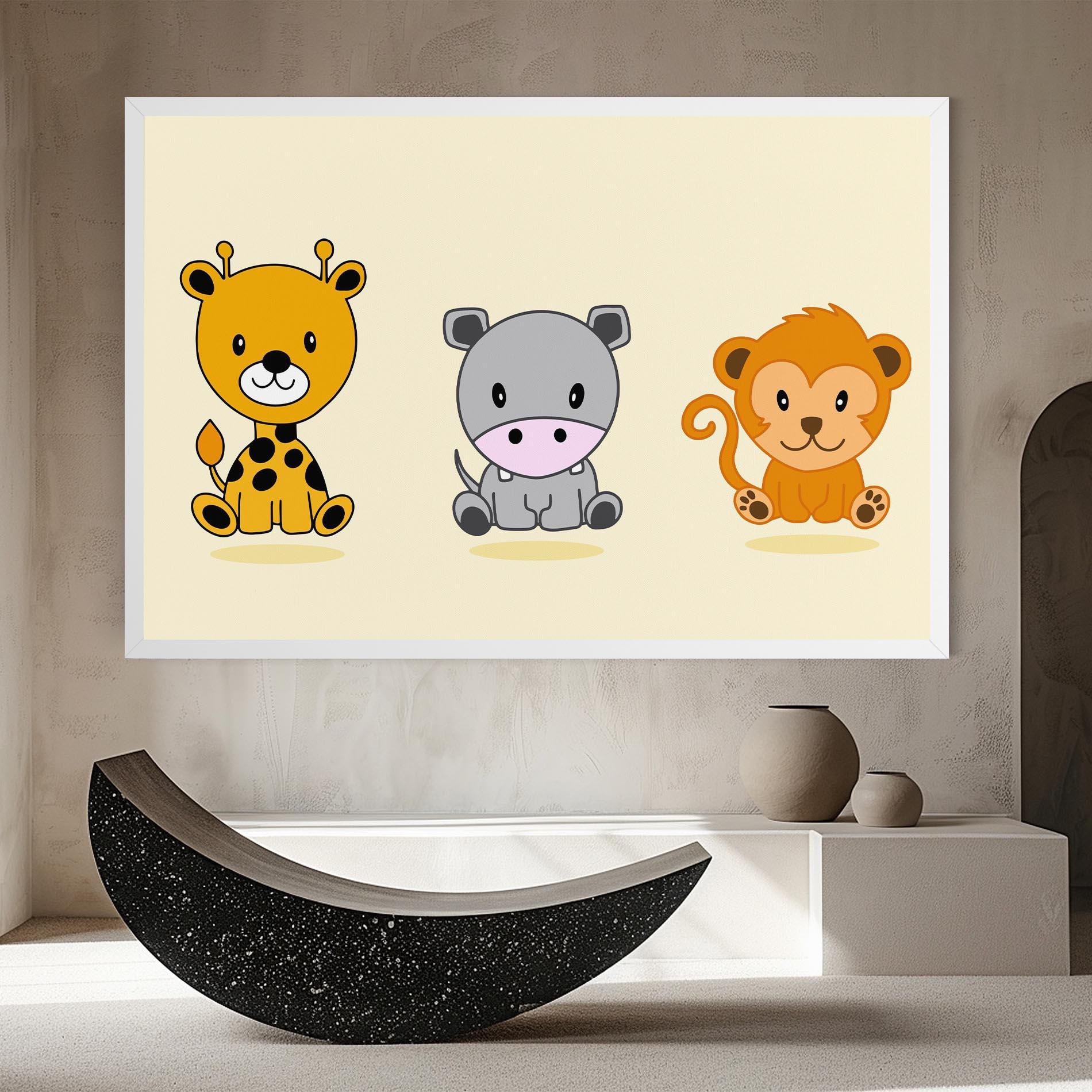 Leinwandbild Cream Animals mockup 8