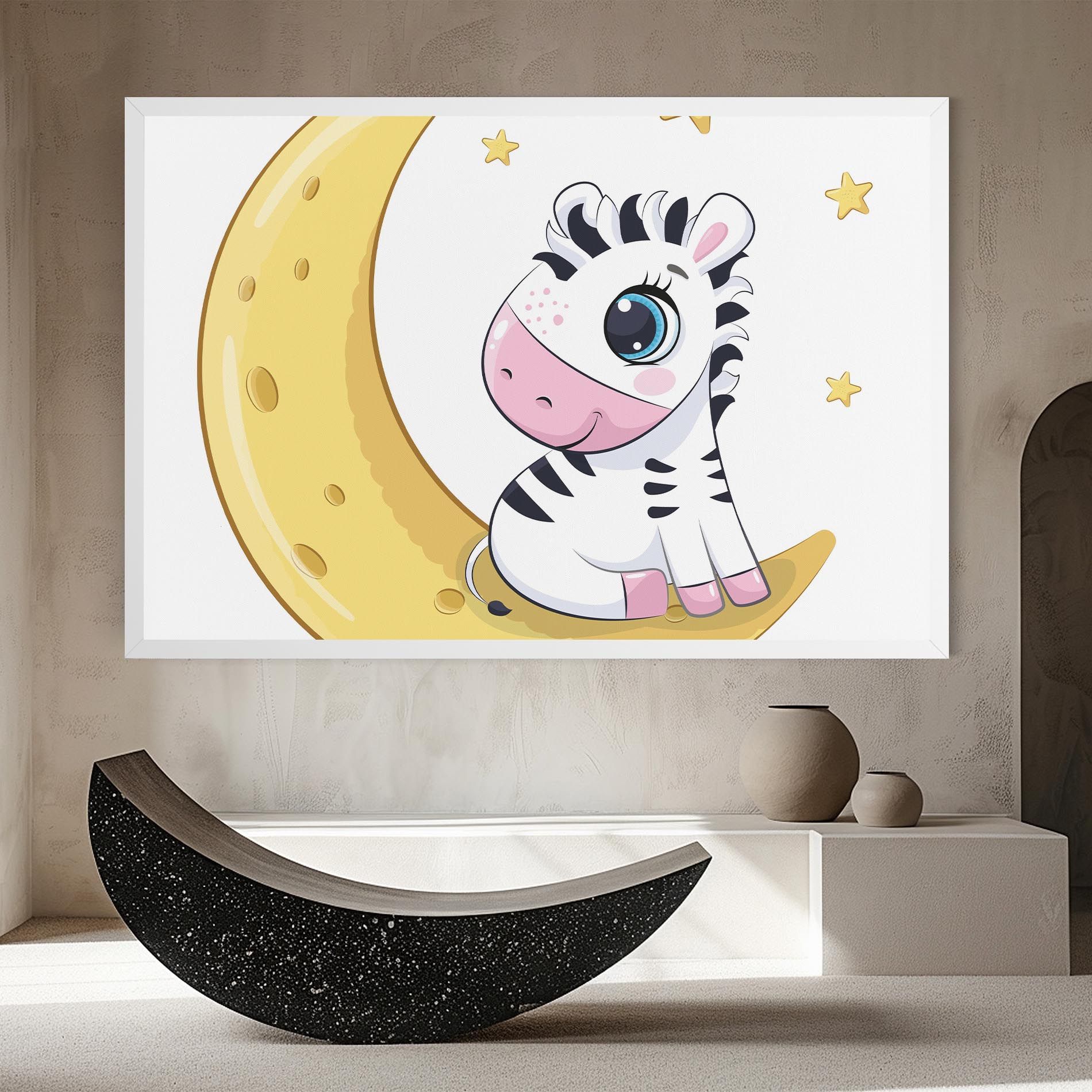 Cute Zebra Moon mockup 8