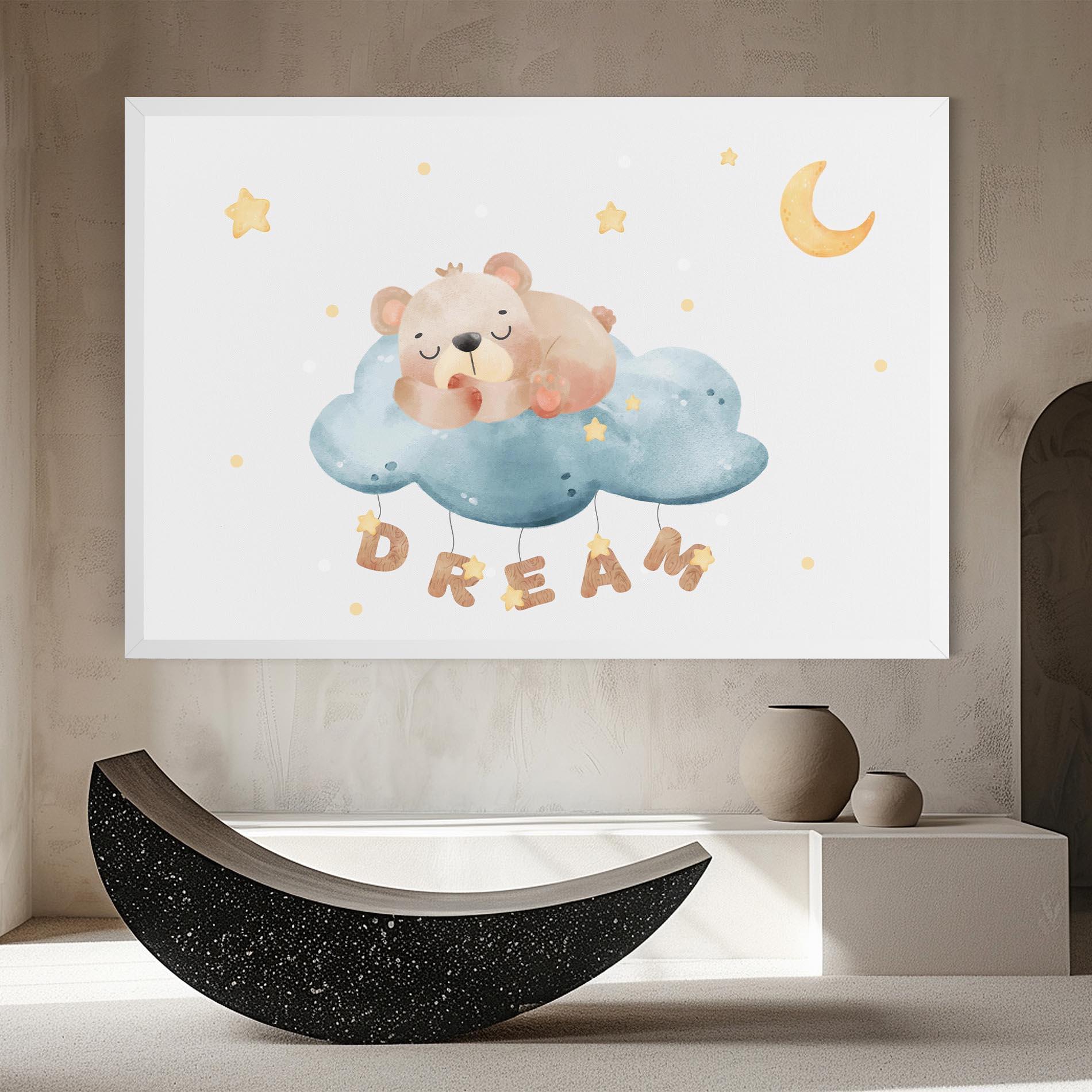 Leinwandbild Dream Sleepy Bear mockup 8