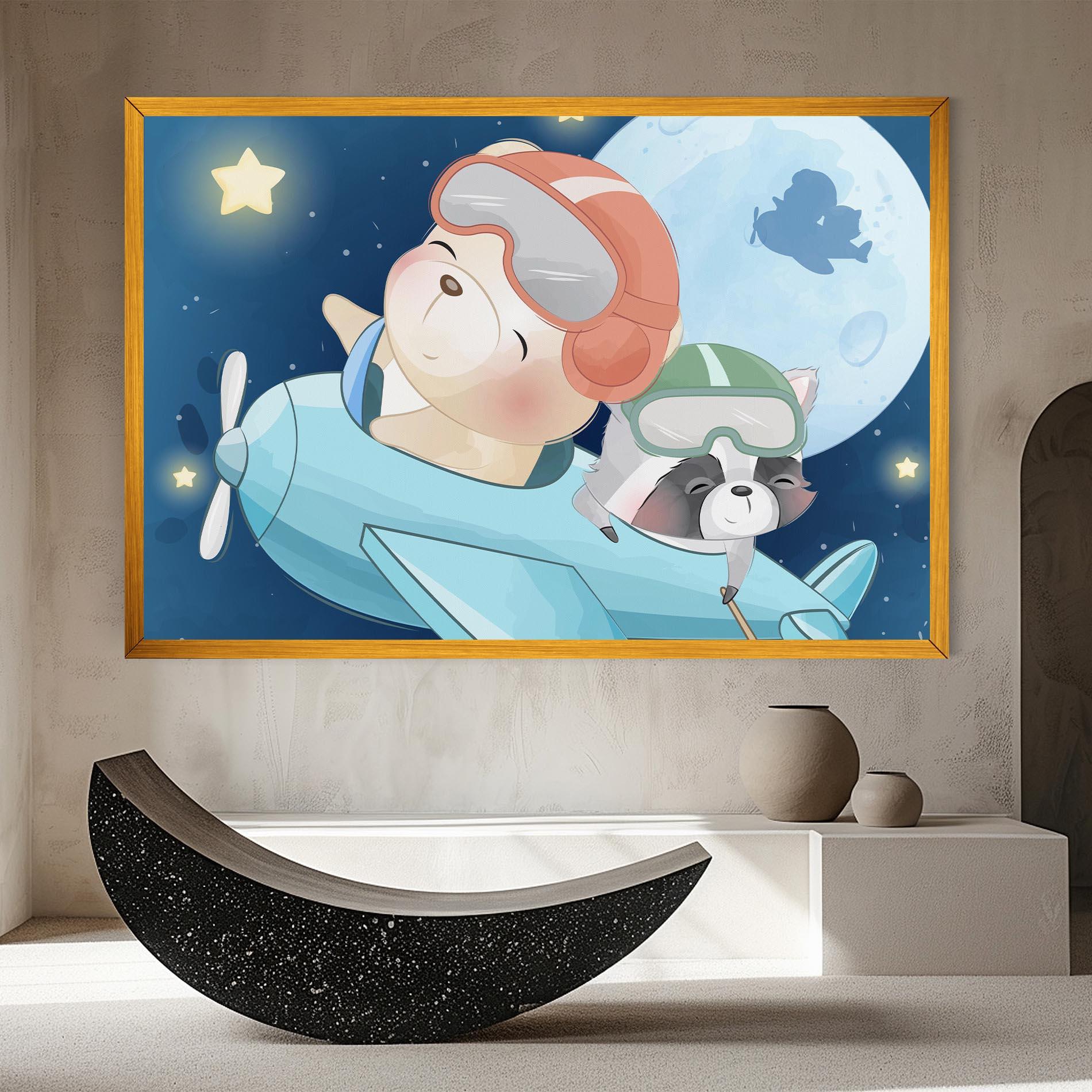 Leinwandbild Bear Flying Star mockup 8