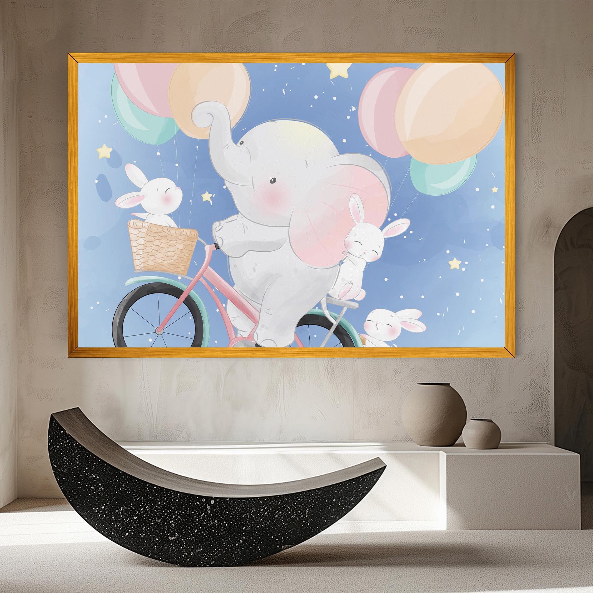 Leinwandbild Bike Elephant mockup 8