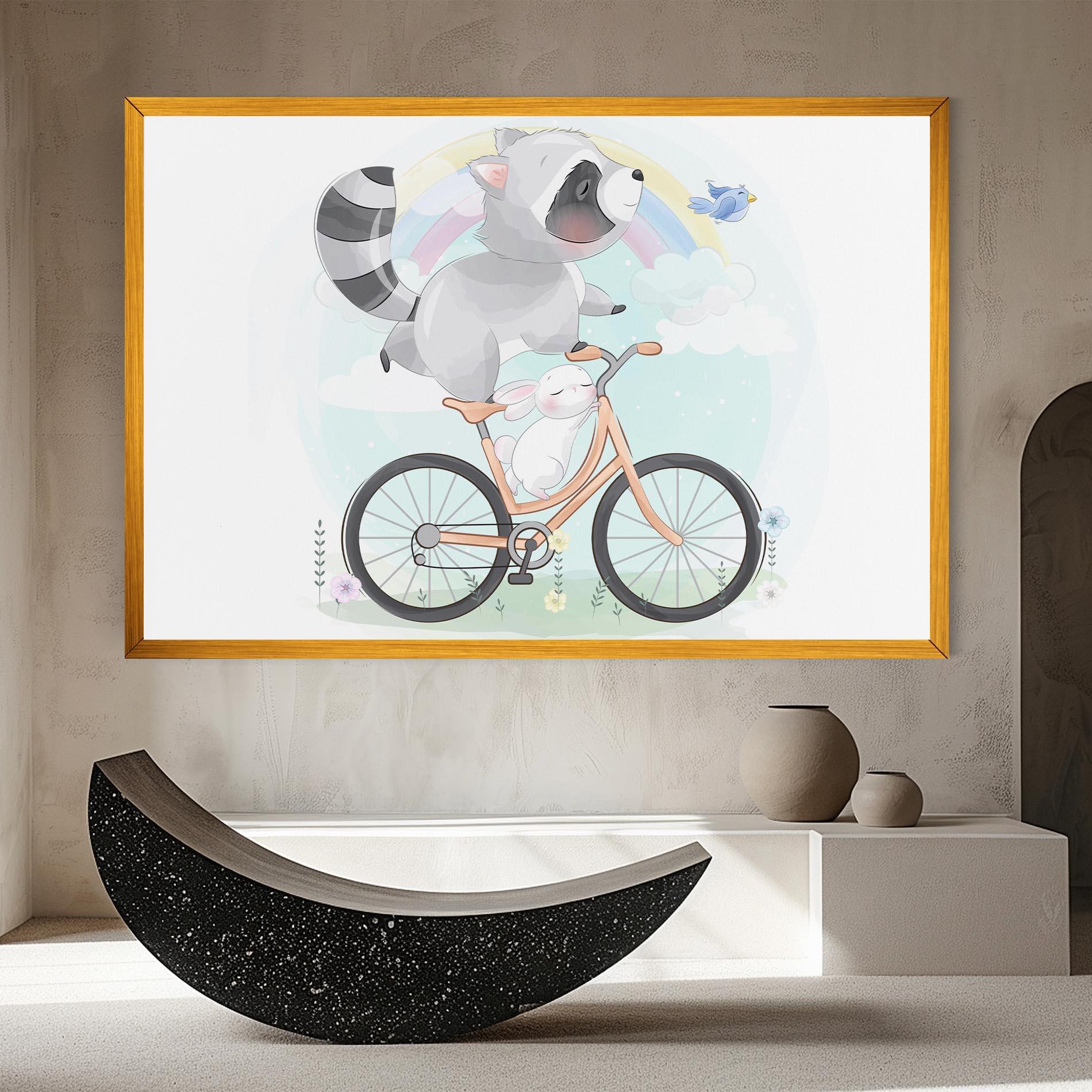Leinwandbild Bike Ride Animal mockup 8