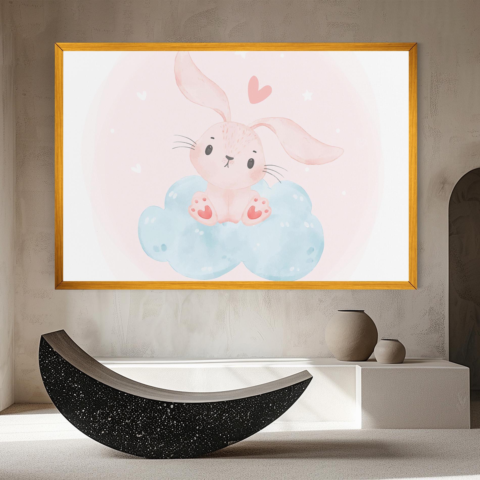 Leinwandbild Cloud Pink Bunny mockup 8