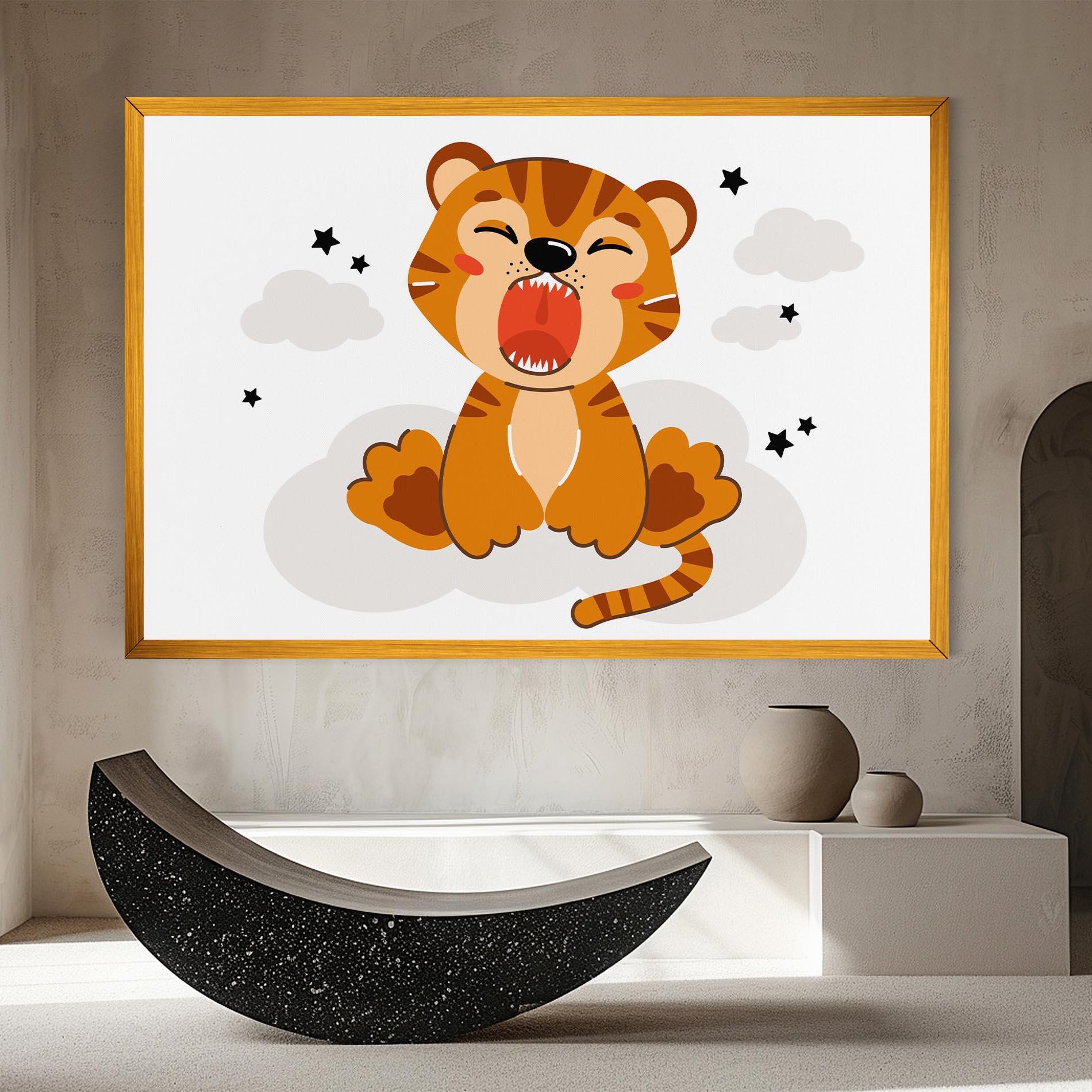 Leinwandbild Cute Sleepy Tiger mockup 8