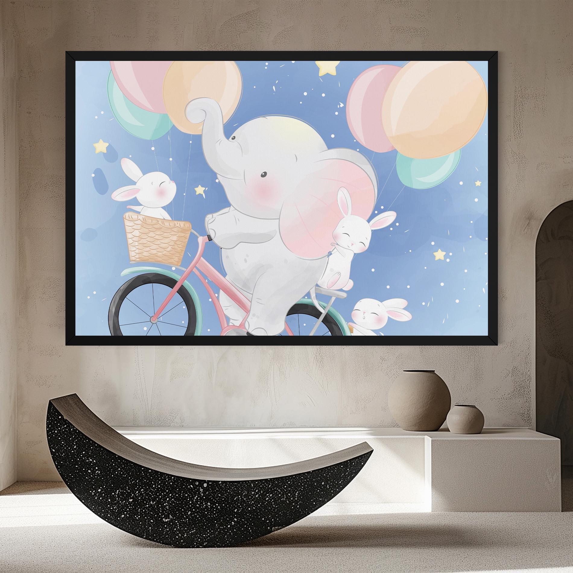 Leinwandbild Bike Elephant mockup 8
