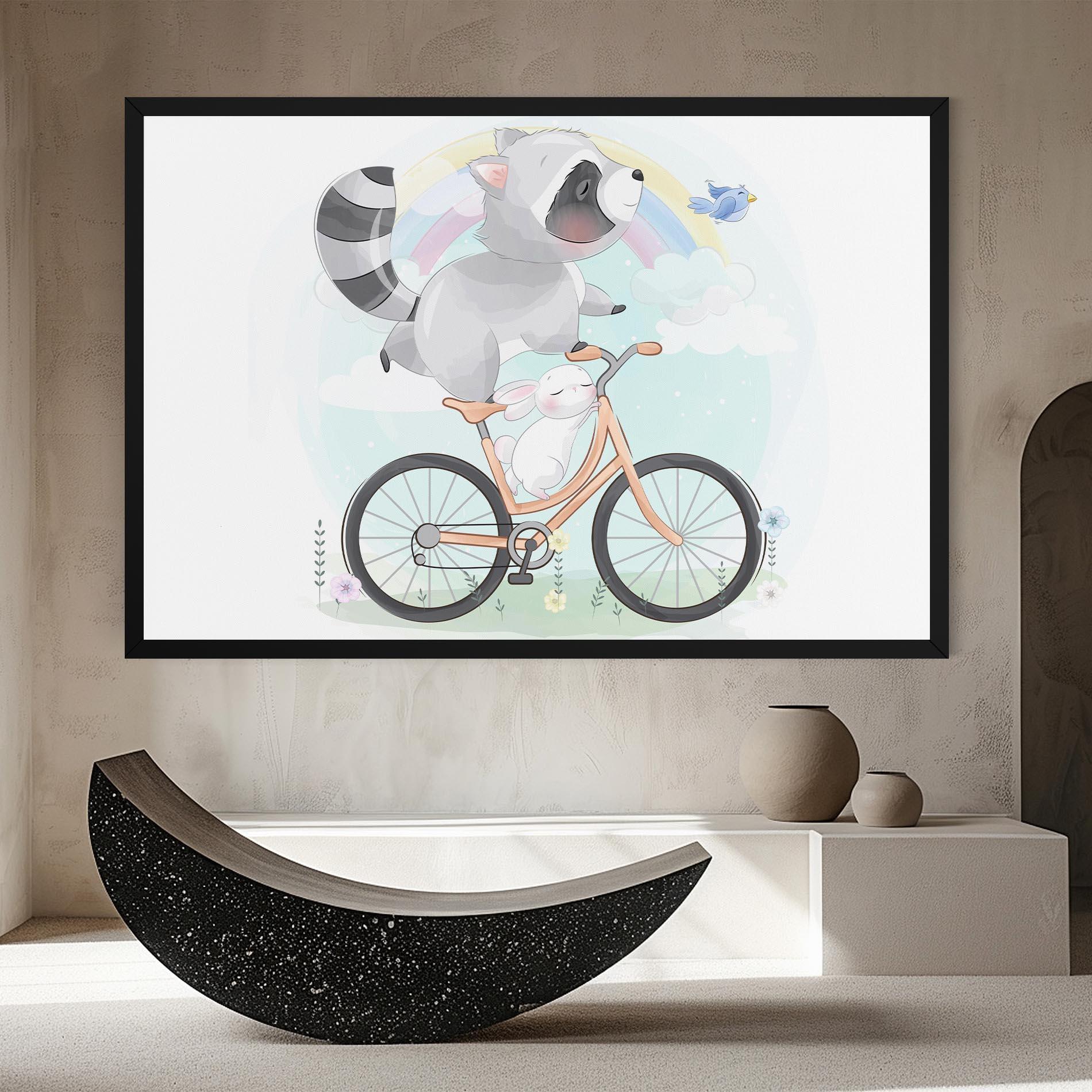 Leinwandbild Bike Ride Animal mockup 8