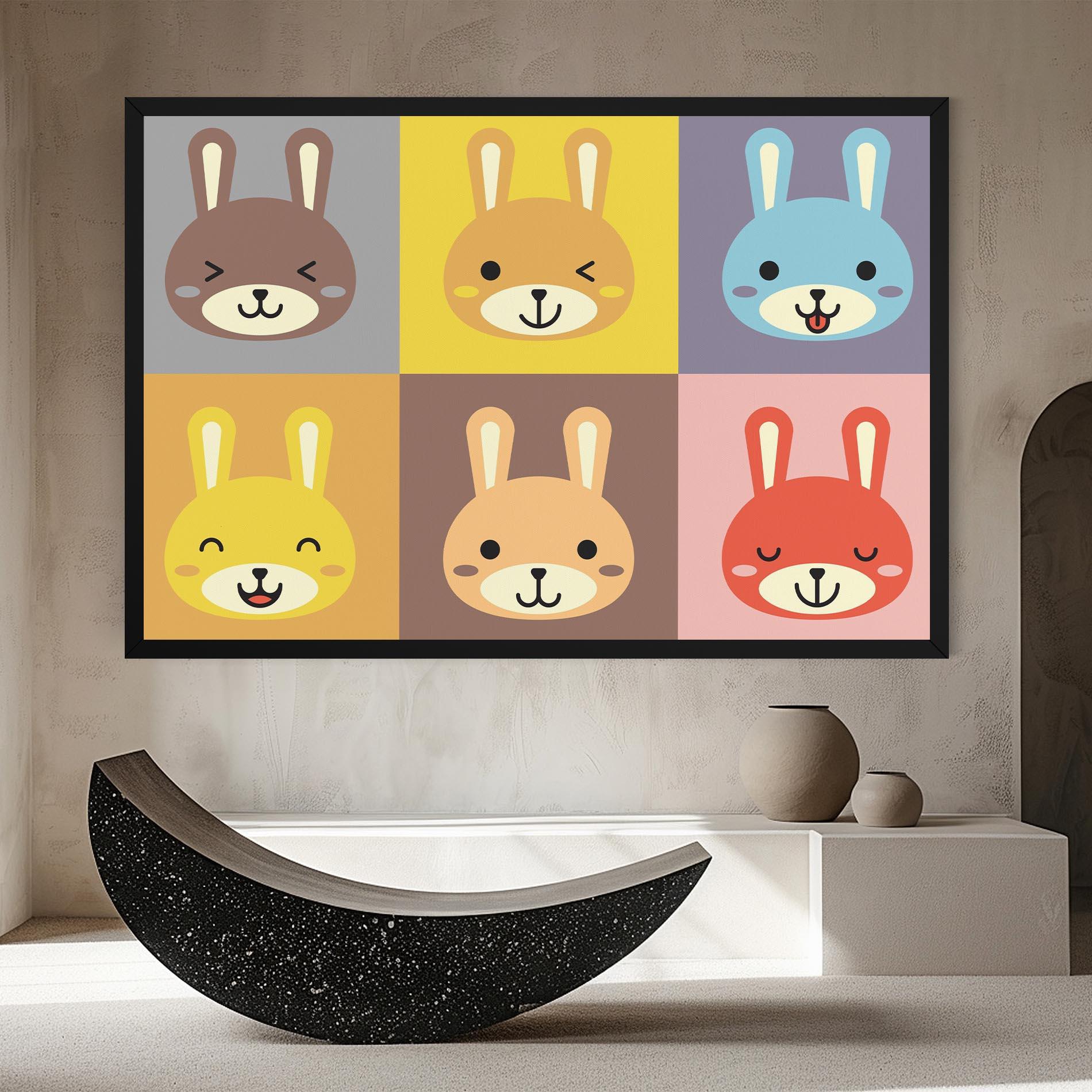 Leinwandbild Bunny Colors mockup 8