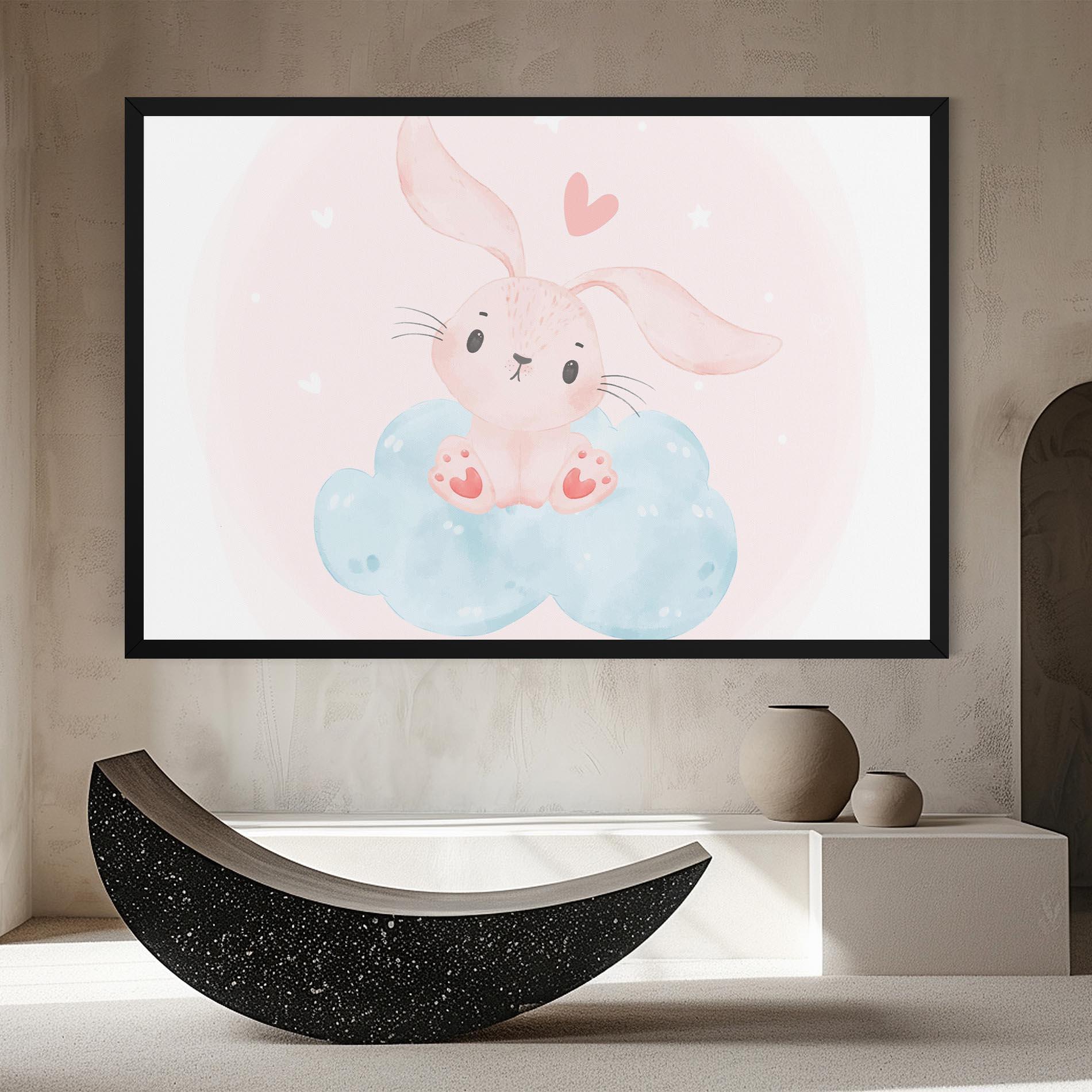 Leinwandbild Cloud Pink Bunny mockup 8