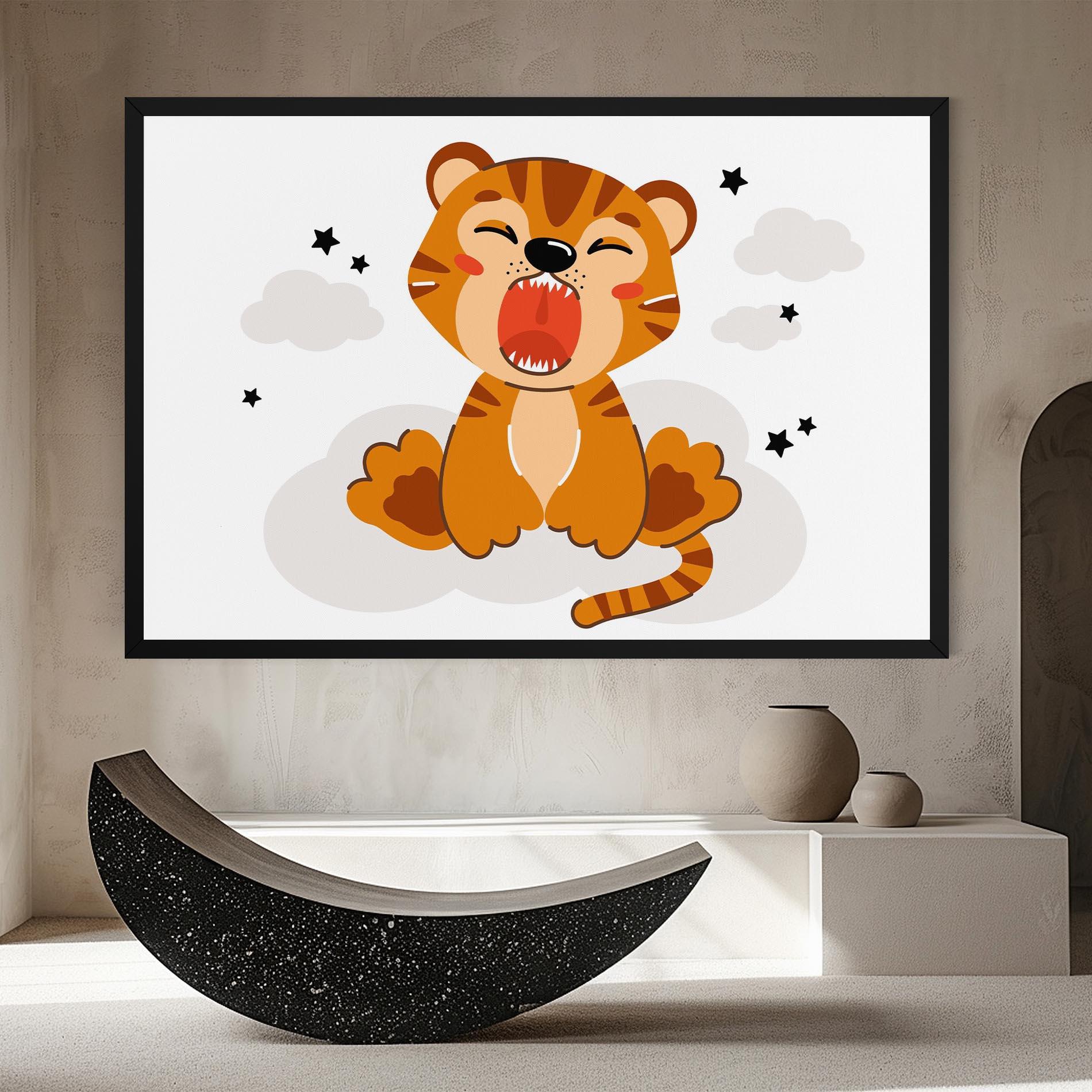Leinwandbild Cute Sleepy Tiger mockup 8