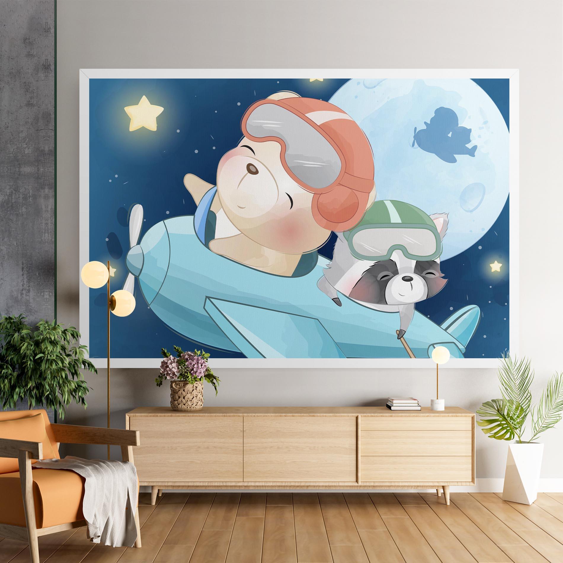Leinwandbild Bear Flying Star mockup 9